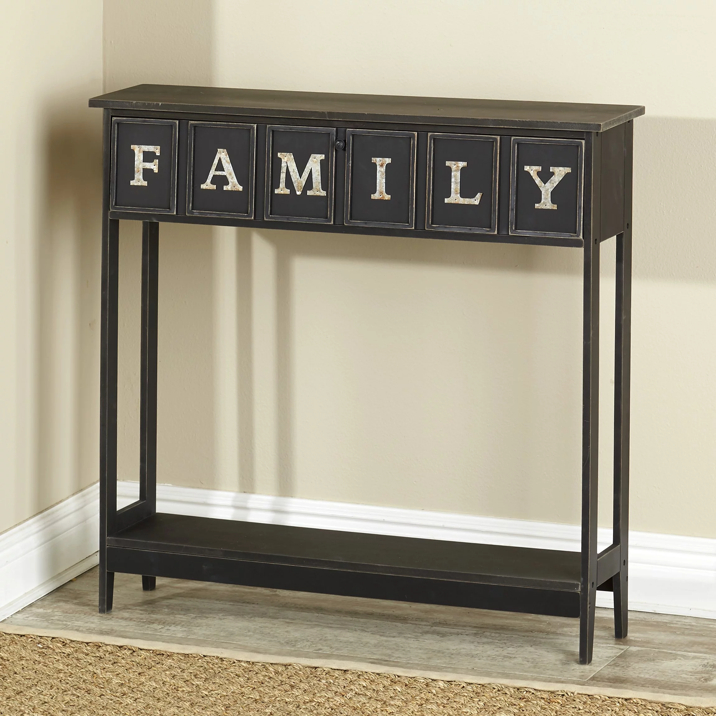 Console Sentiment Accent Table - Family - Black