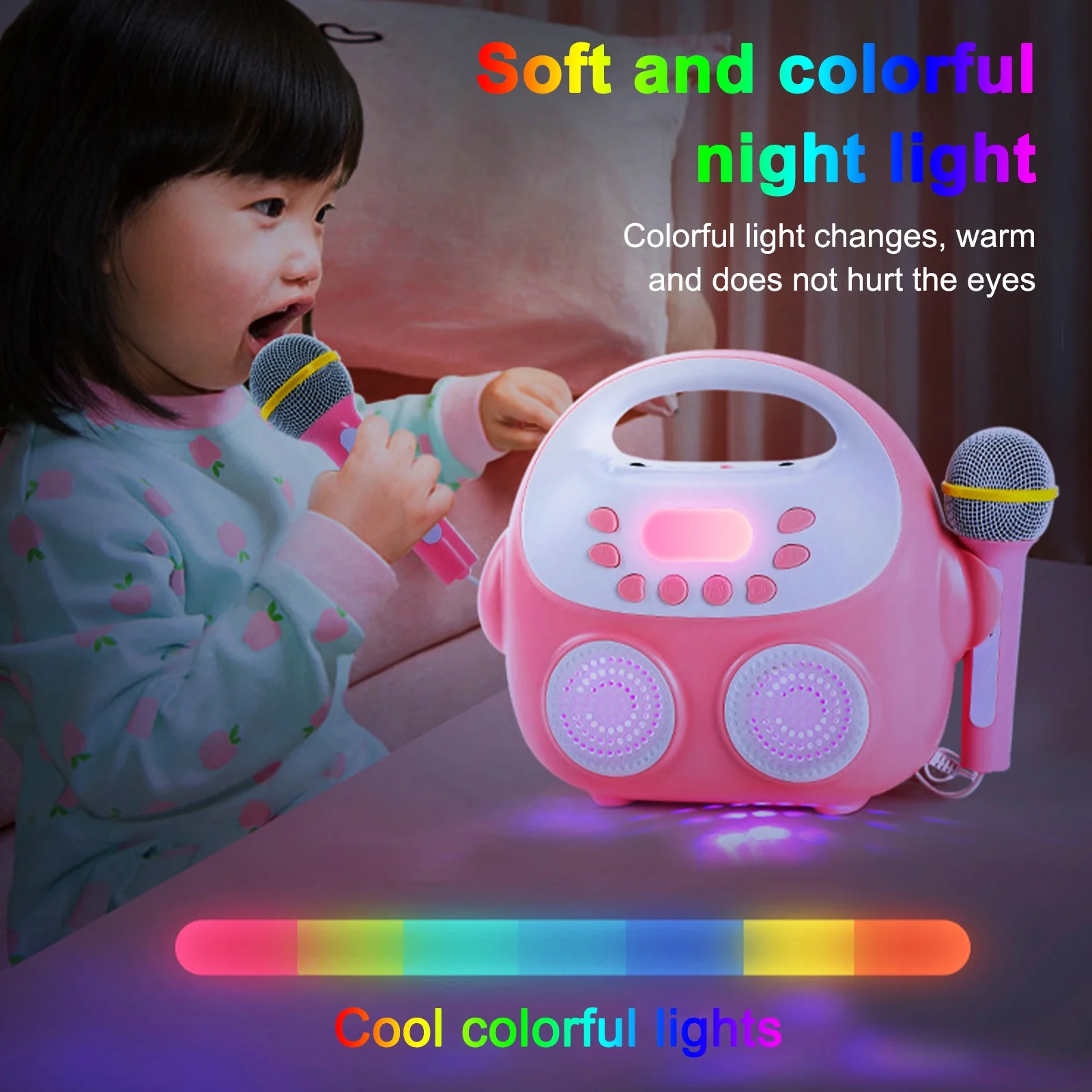 moobody Karaoke Machine with Microphone, Portable Singing Machine for Adults & Kids