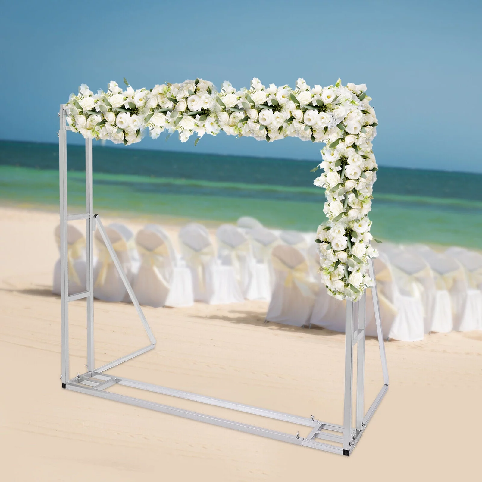 9.8ft x 9.8ft Photography Backdrop with Wind-Proof Braces, Freestanding Telescopic Backdrop Stand Kit Heavy-Duty