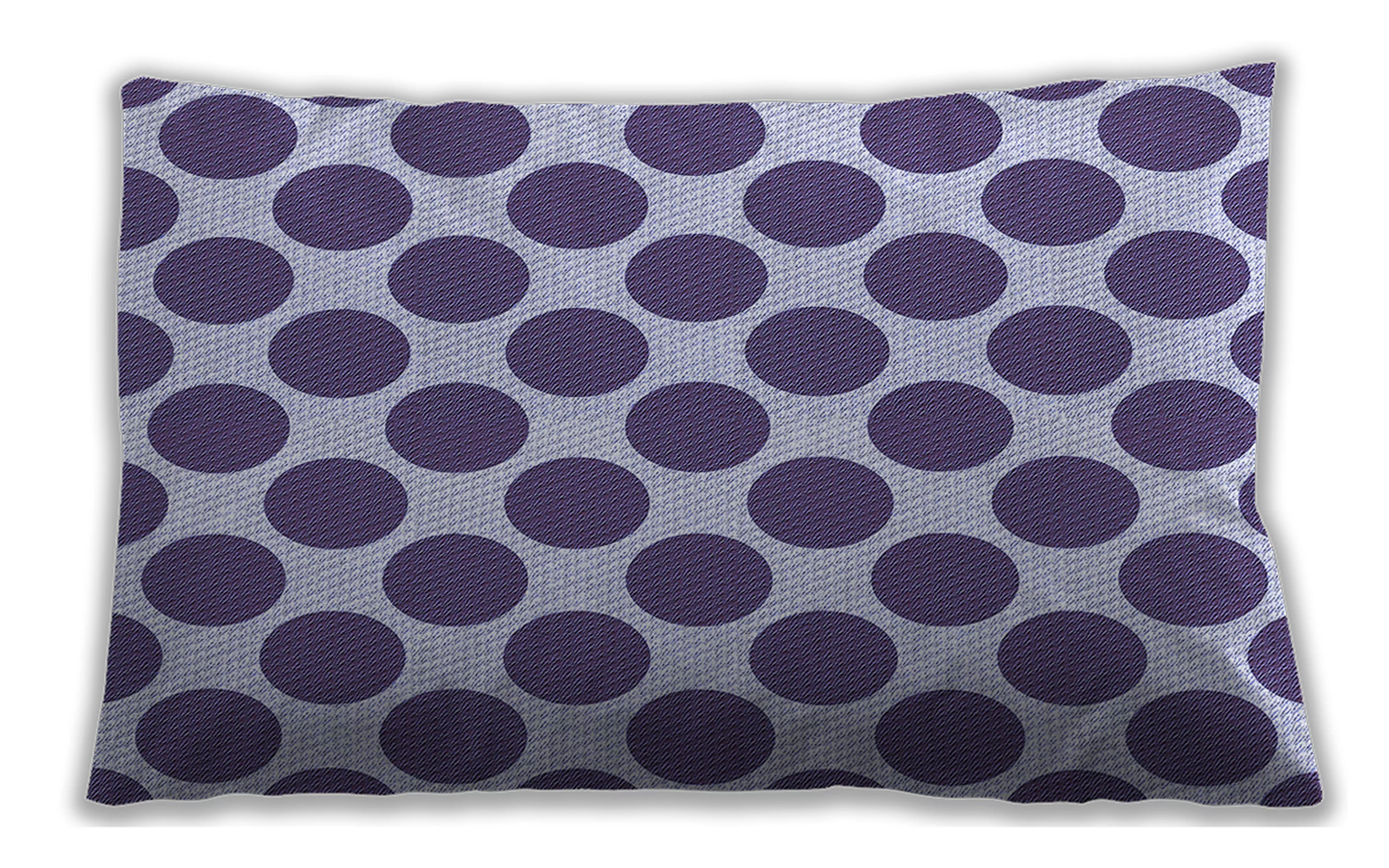 Ahgly Company Patterned Indoor Rectangular Bright Grape Purple Lumbar Throw Pillow, 13 inch by 19 inch