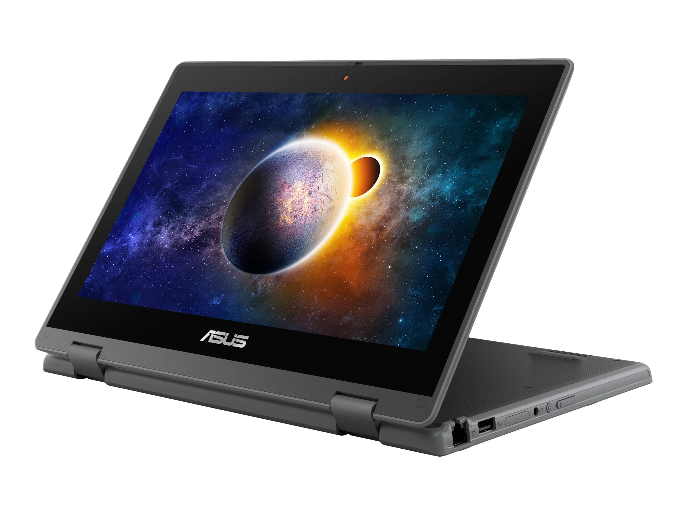 ASUS BR1100CKA-502Y - 180-degree hinge design - Intel Celeron N4500 / 1.1 GHz - Windows 10 Pro National Academic - UHD Graphics - 4 GB RAM - 64 GB eMMC - 11.6