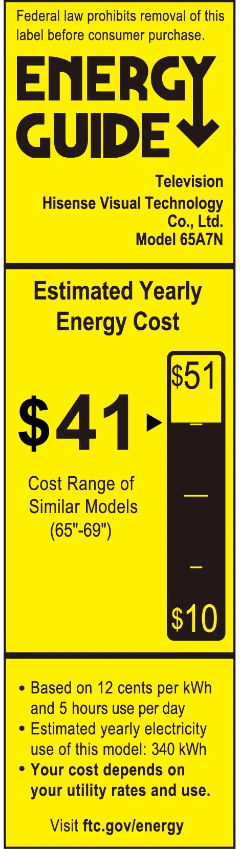 Hisense 65-Inch Class A7 Series Dolby Vision HDR 4K UHD Google Smart TV (65A7N)