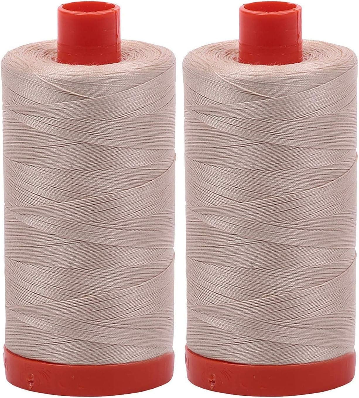 2-PACK - Aurifil Cotton Thread Mako 50wt 1300m - Ermine