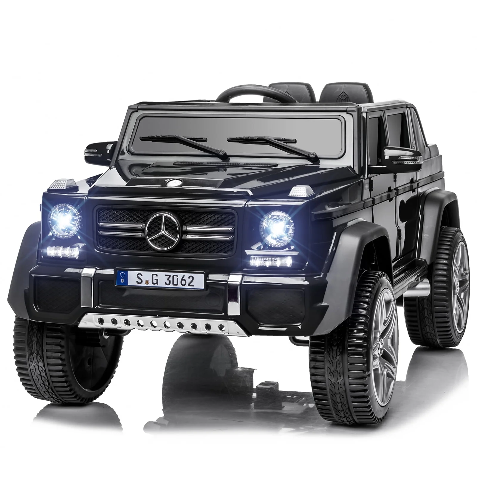 JOINATRE Licensed Mercedes-Benz Maybach G650S Kids Ride On Cars, 12V7AH Battery Powered Toy Electric Car for Kids with 2.4GHz Remote Control, 2 Motors, 3 Speeds, Lock, Music, Horn, LED Lights, Black