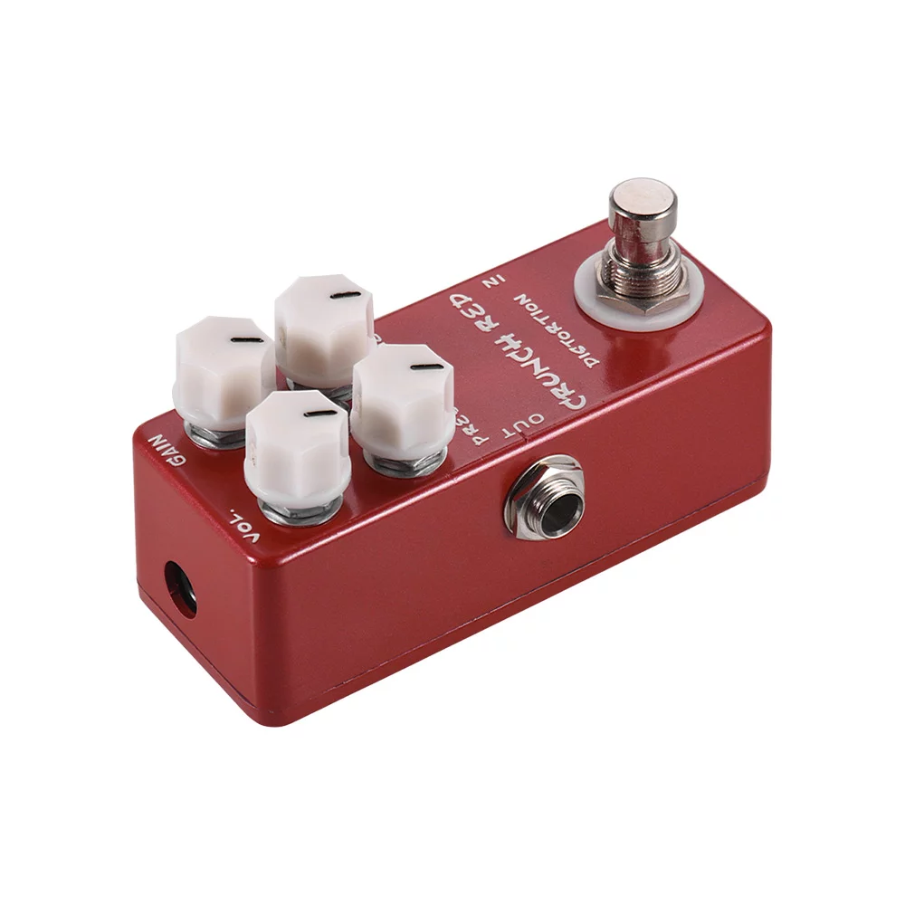 MOSKYAudio Distoon Guitar Effect Pedal Crunch Red Full Metal Shell True Bypass