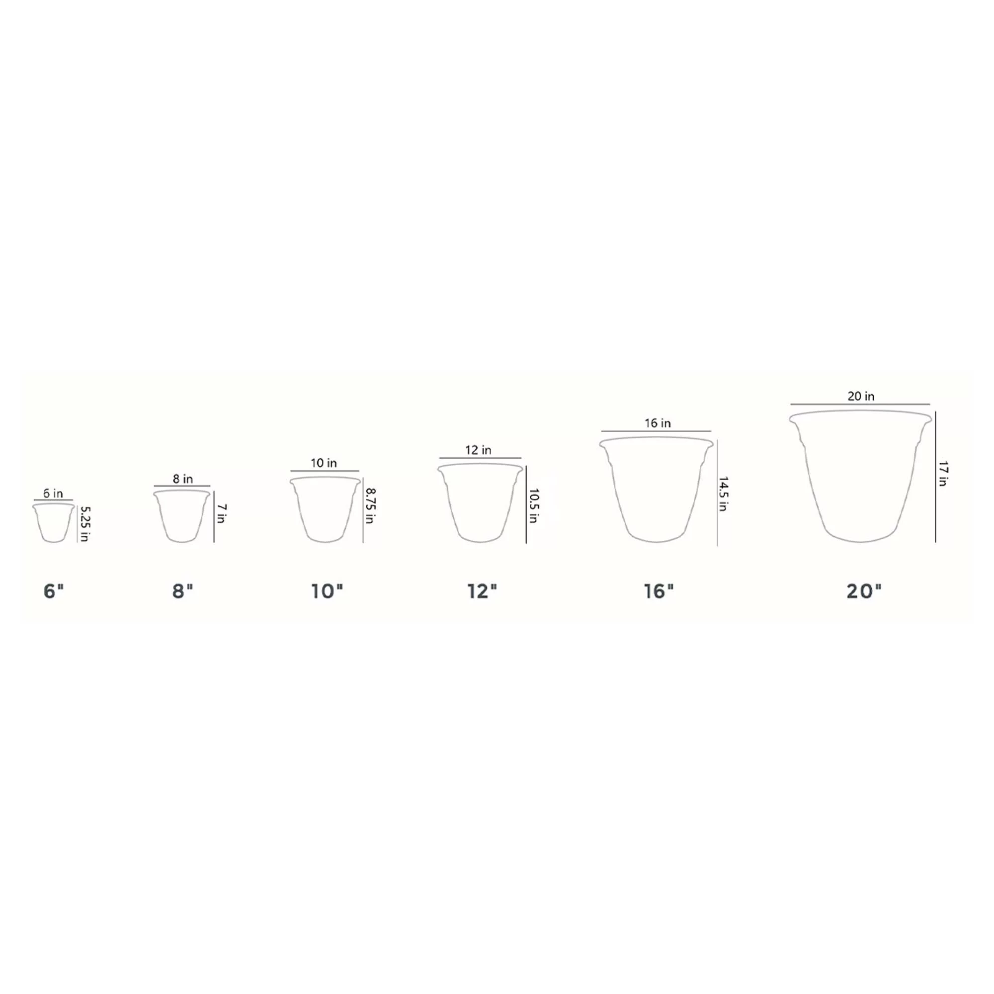 HC Companies ECA08000 8 Inch Eclipse Planter w/ Attached Saucer, Strawberry Red