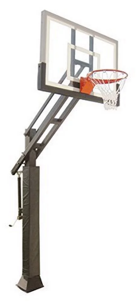 Triple Threat In-ground Adjustable Basketball Goal Hoop with 54