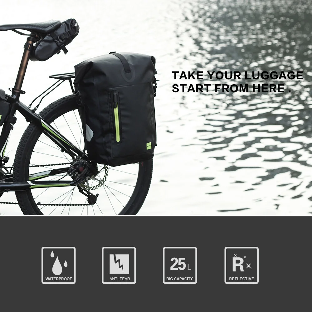 Rhinowalk Bike Pannier,Rear Rear Seat 25l Waterproof Bike Huiop Jinmie Rookin