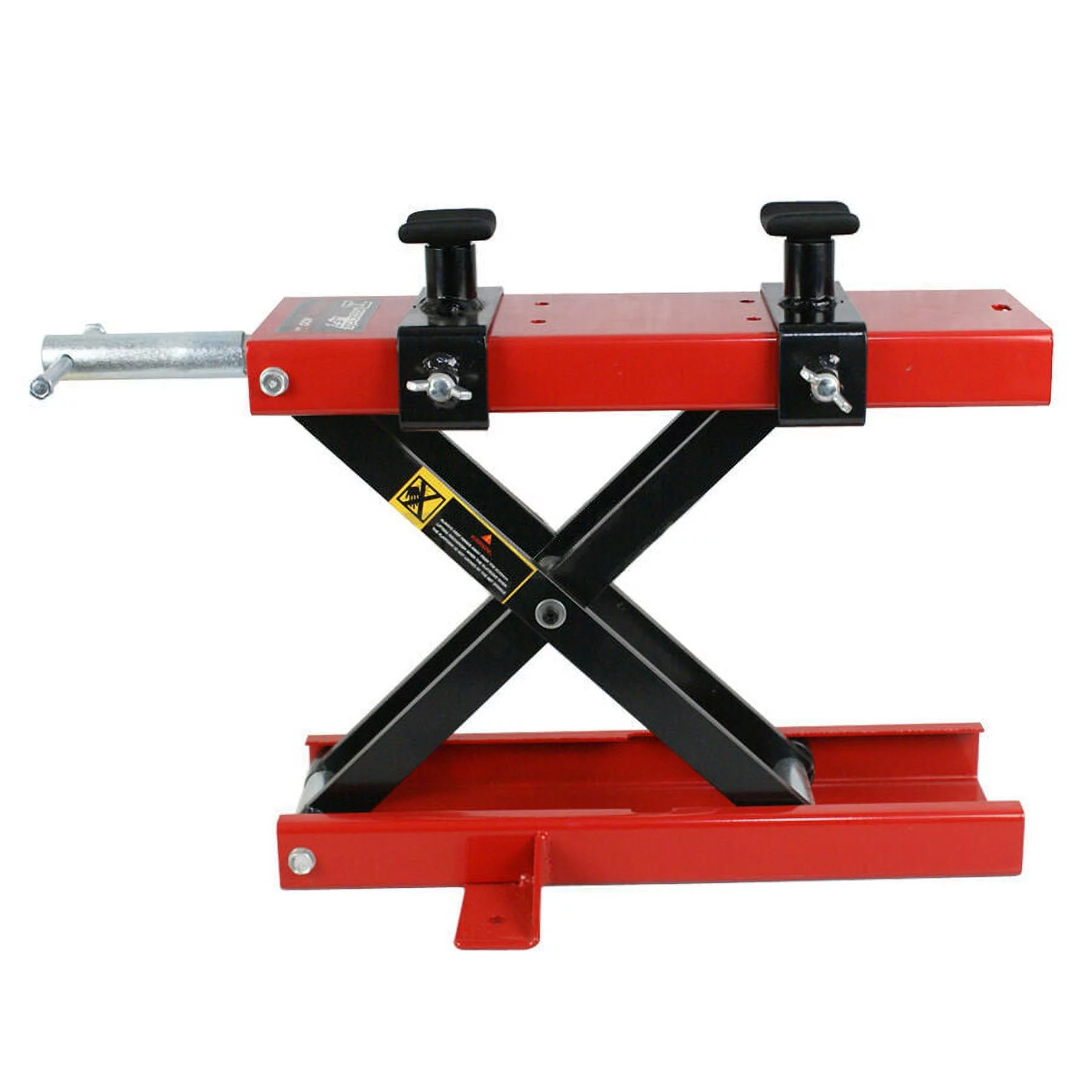 1100 LB Dirt Bike ATV Scissor Jack | Mini Motorcycle Lift Crank Floor Stand | Red