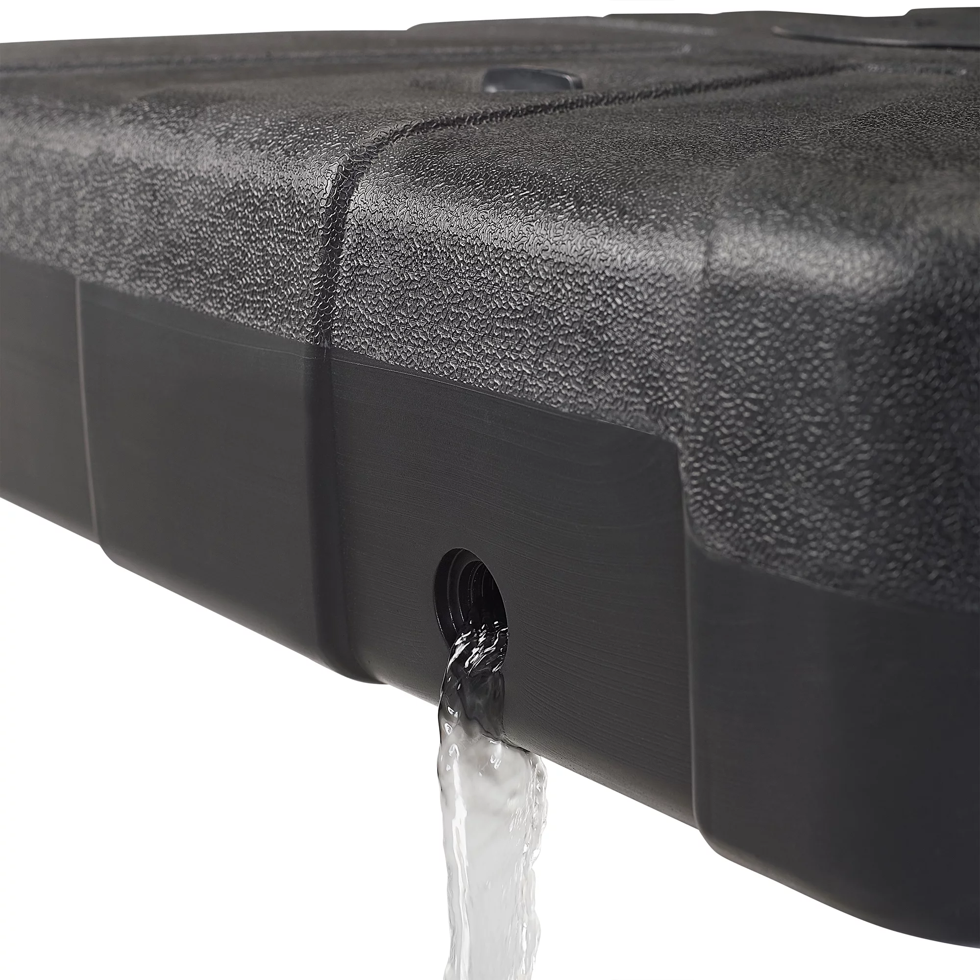 Ulax Furniture Offset Patio Umbrella Base Water Filled Square Cantilever Umbrella Stand with Wheels, Black