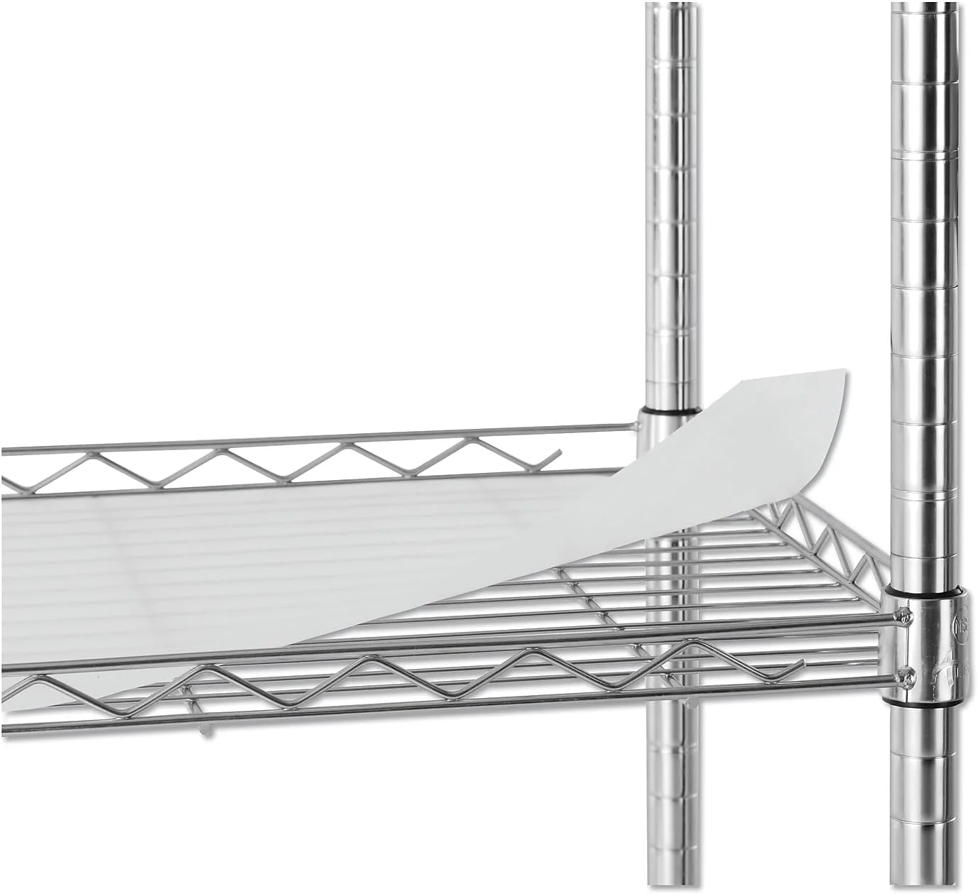 ALESW322416SR 24 In. X 16 In. X 39 In. 450 Lbs. Capacity 3-Shelf Wire Cart With Liners - Silver