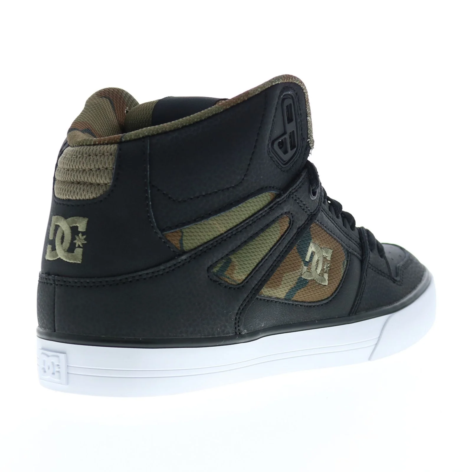 DC Men's Pure High-Top Shoes - Black/Black/Green - 10.5