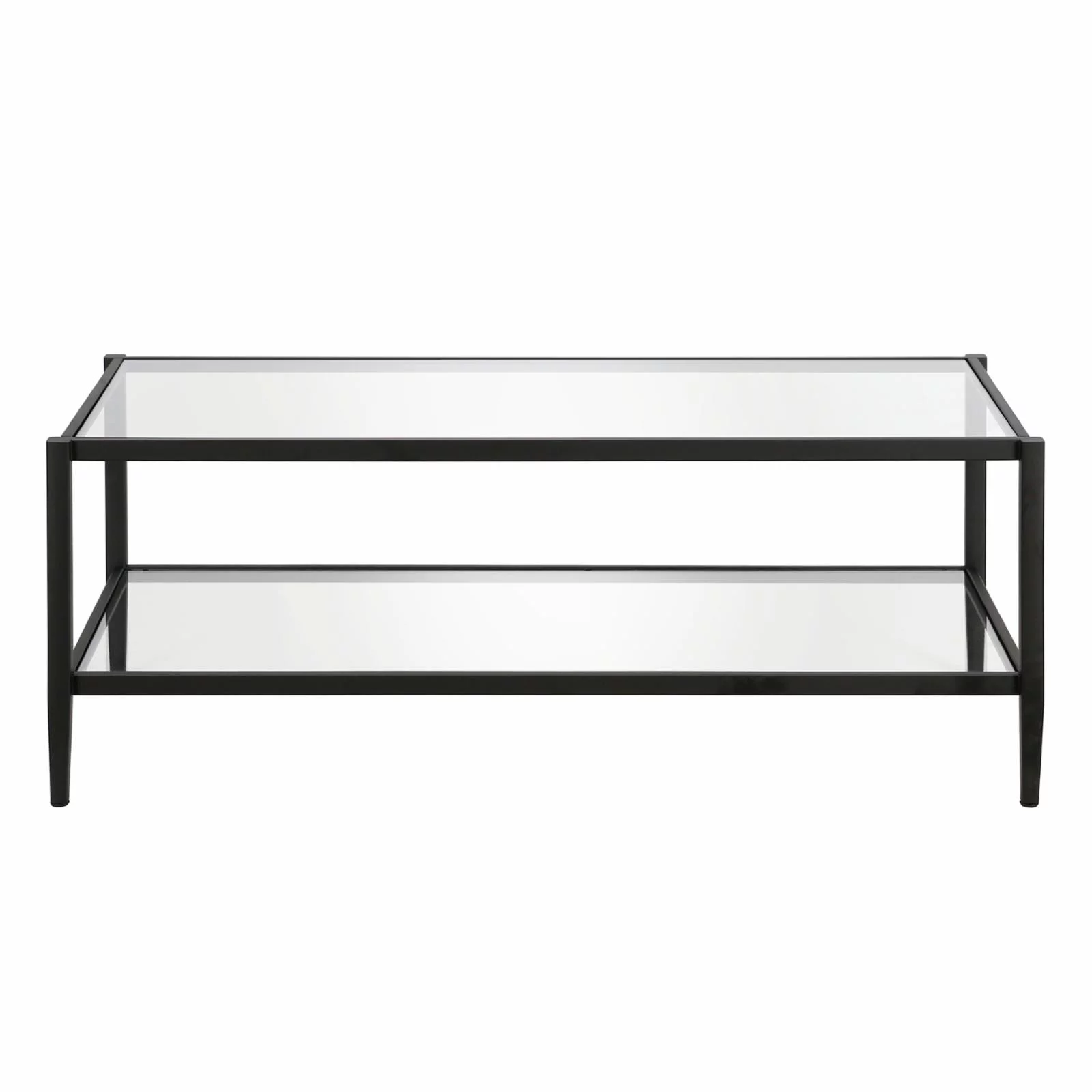 Evelyn&Zoe Coffee Table with Glass Top