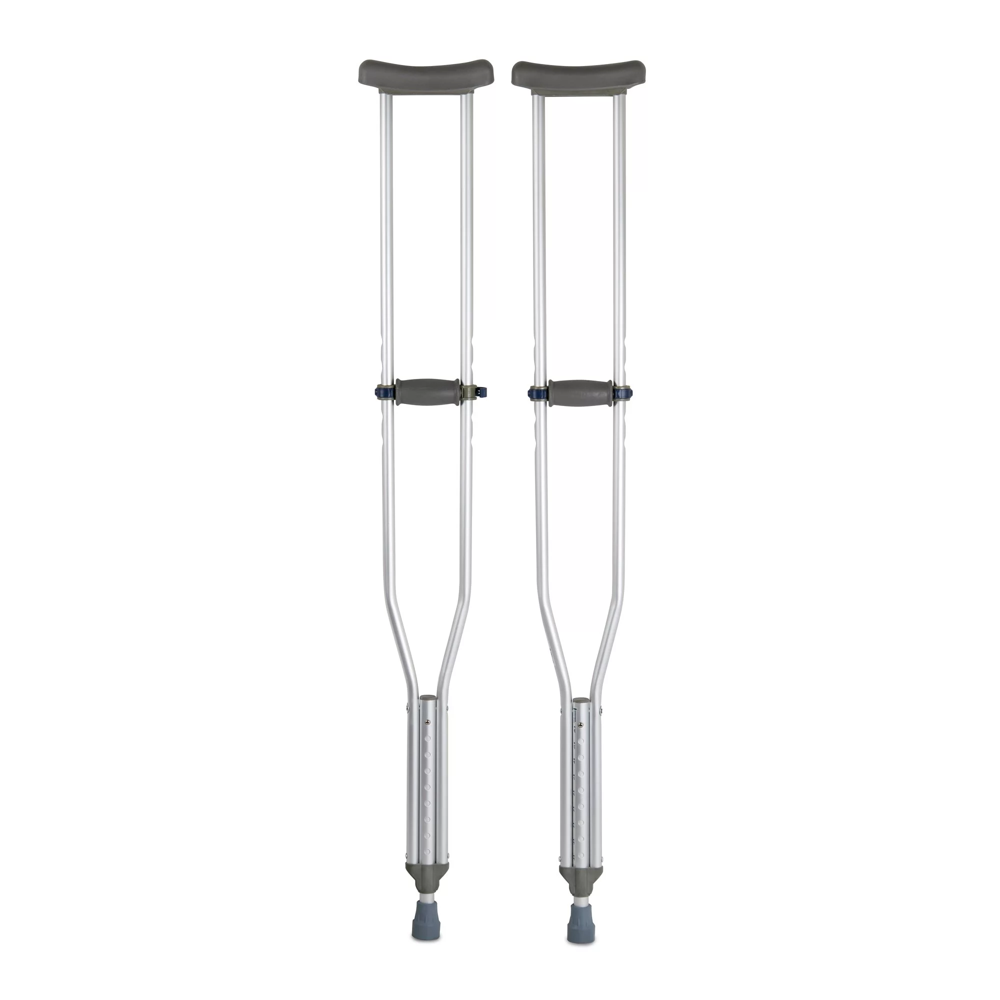 McKesson Aluminum Crutches with Euro-Style Clip, 52.5 in to 60.5 in H, 2 Pair