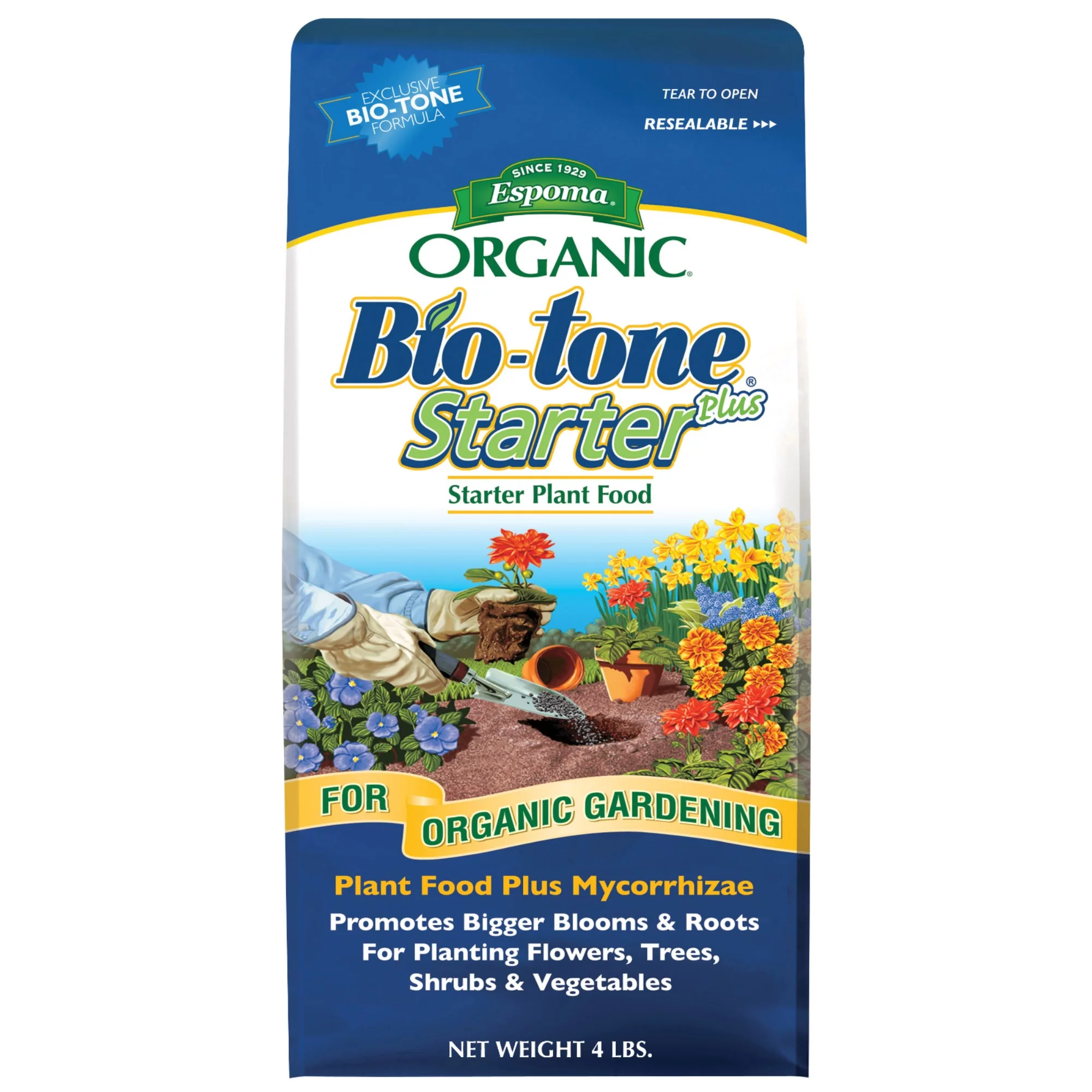 Espoma (#BTSP4)  Bio-tone Starter Plus w/ Mycorrhizae Starter Plant Food, 4#