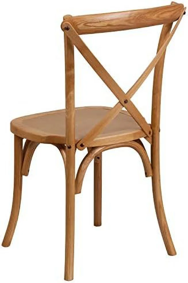 ZFGSUIJN Stackable Early American Wood Cross Back Chair