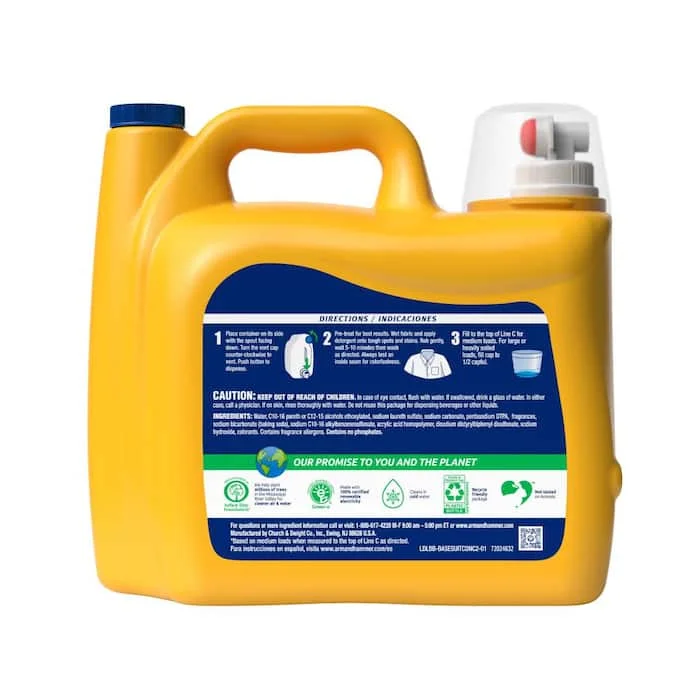 ARM & HAMMER 170 oz. Clean Burst dual HE Liquid Laundry Detergent, 170 Loads