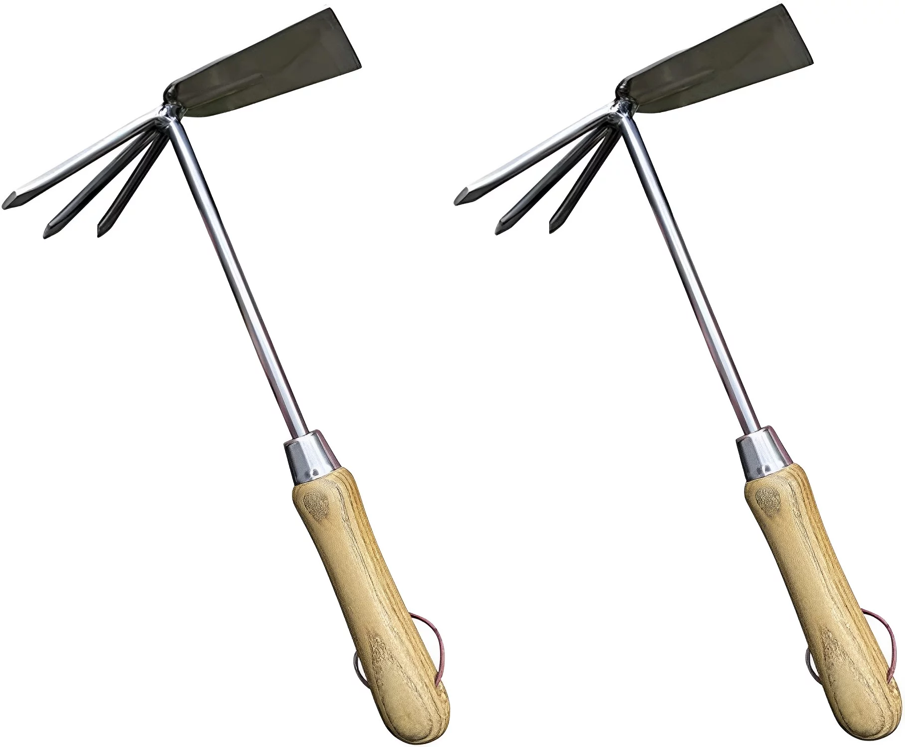 Garden Guru Hand Cultivator Hoe Tiller Tool - Stainless Steel, Rust Resistant, Ergonomic Handle, Garden hoe cultivator combo (2 Pack)