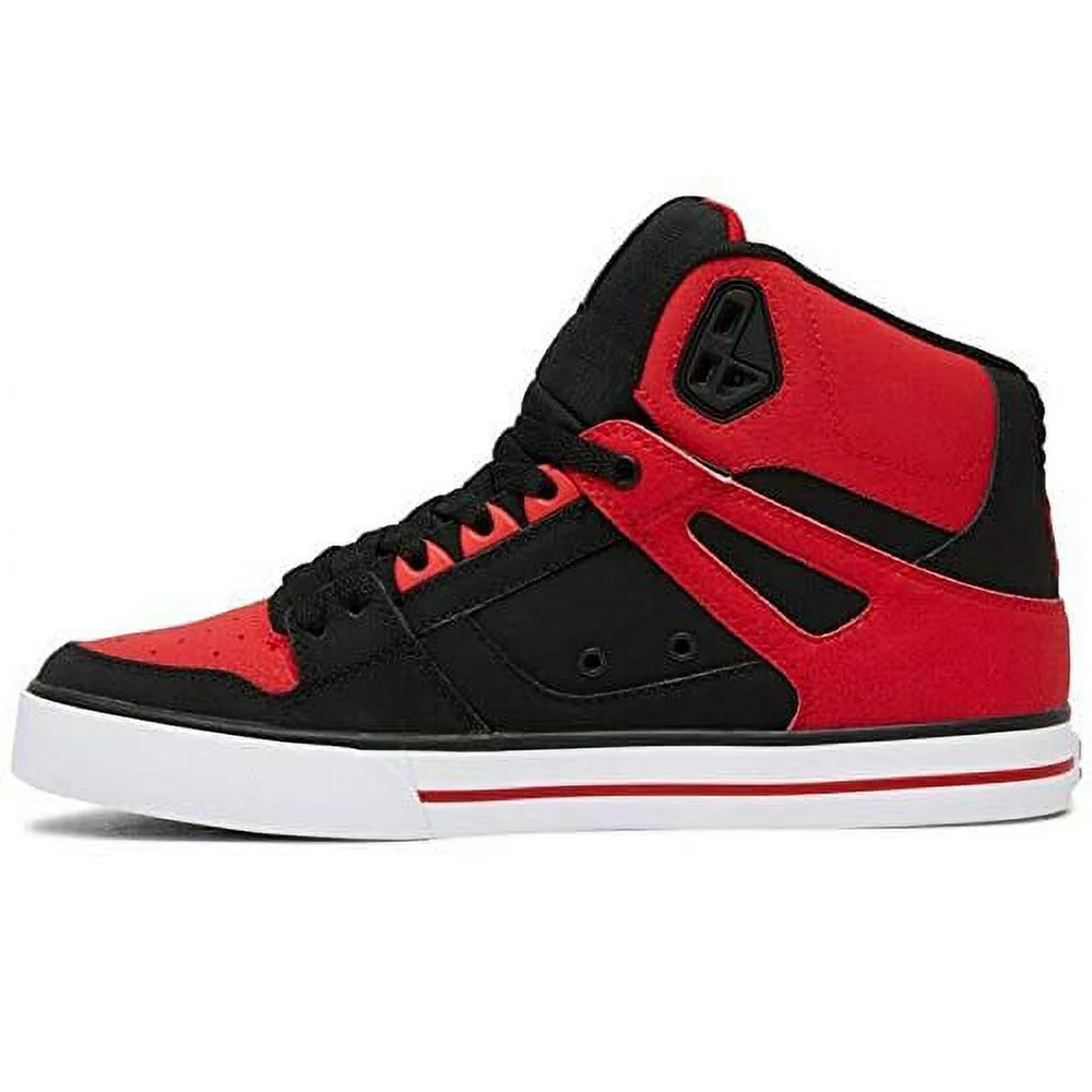 DC Men's Pure High-top Wc Skateboard, Skate Shoe  FIERY RED/WHITE/BLACK