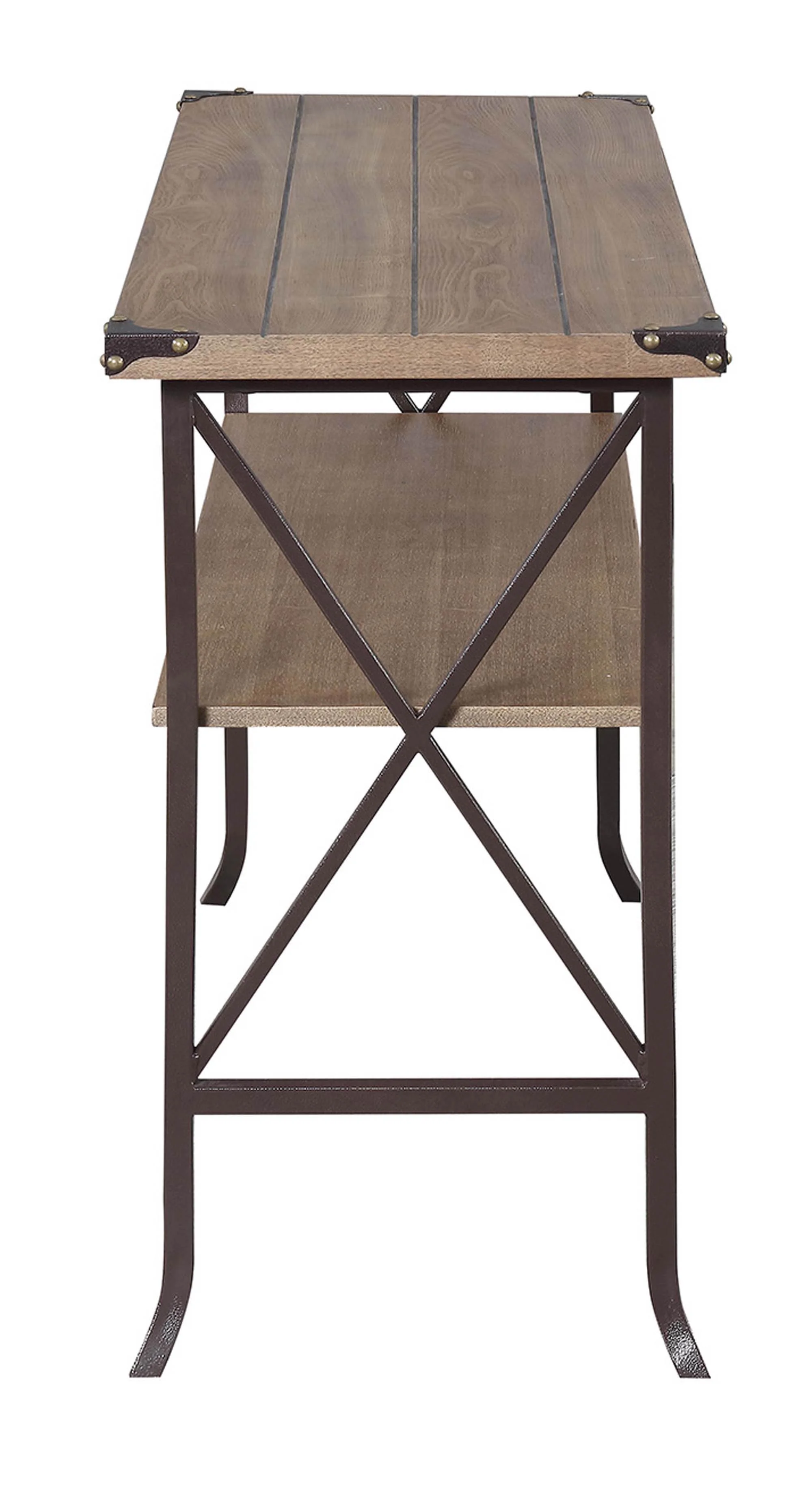 Convenience Concepts Brookline Console Table, Driftwood/Brown Frame