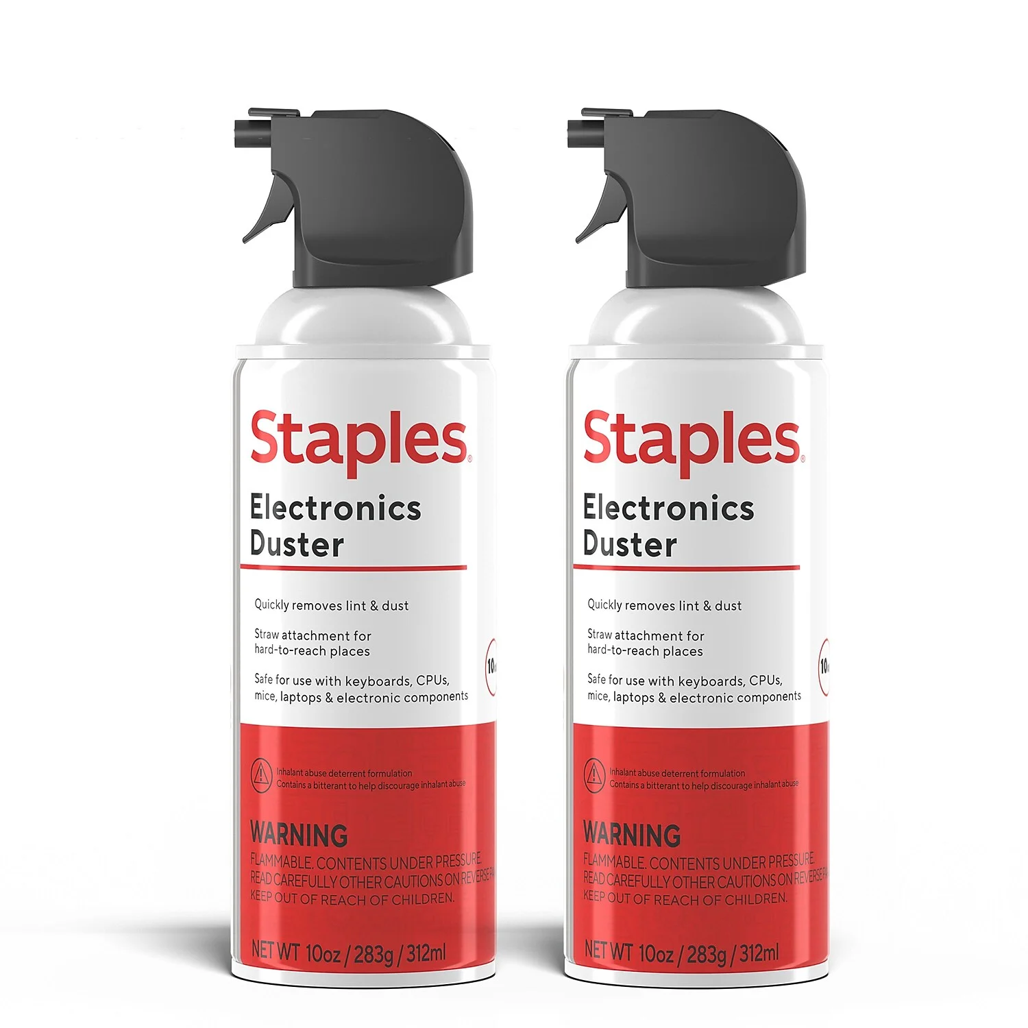 Staples Electronics Air Duster 10 oz. 2/Pack (SPL10ENFR-2) SPL10EN-2