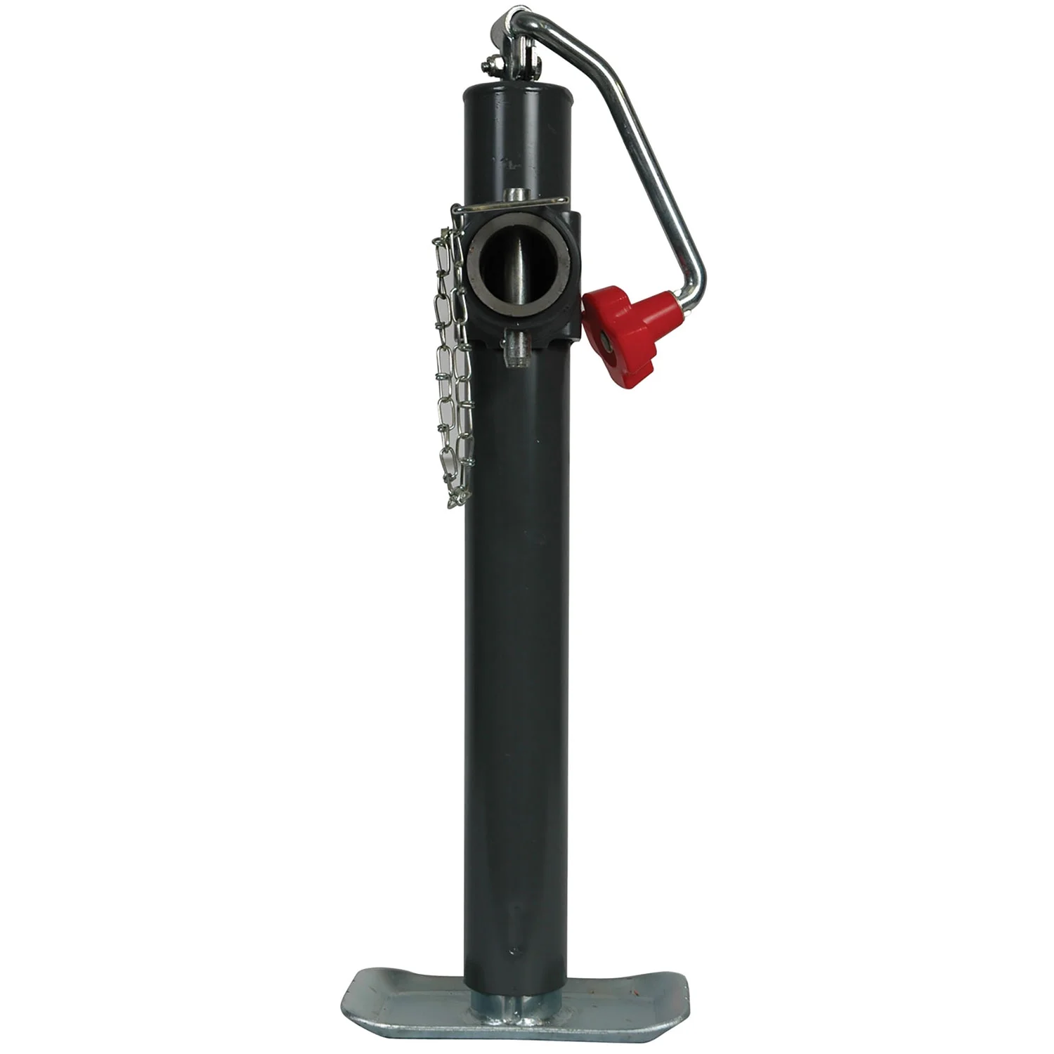 BULLDOG 158486 Round Trailer Jack, Side Mount, 2,000 lbs. Lift Capacity, Topwind, Weld-On, 15 Inch Travel