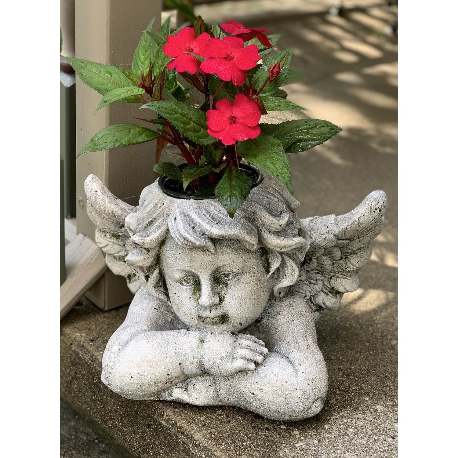 Red Carpet Studios Planter Cherub Stone