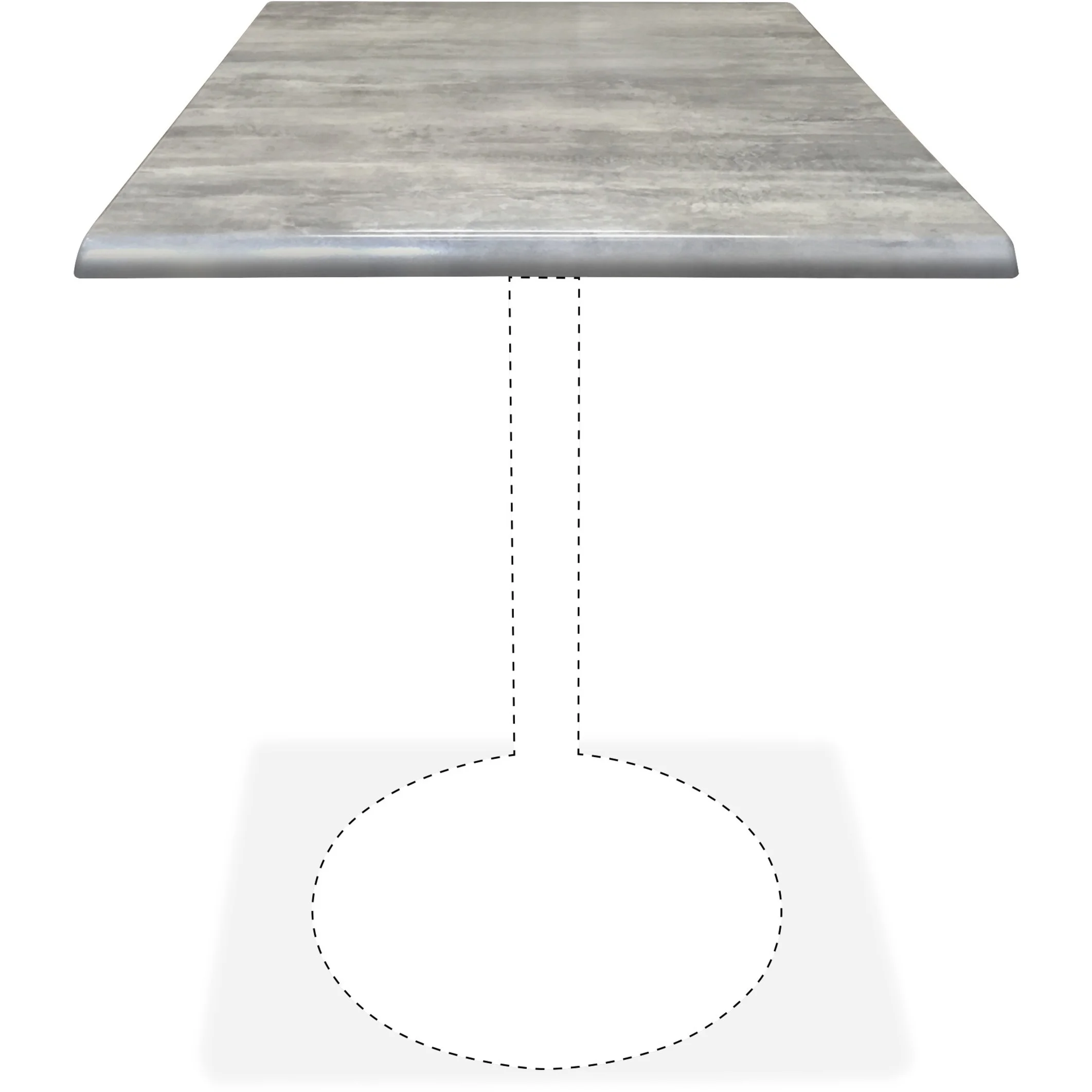 Holland Bar Stool  36 x 36 in. Indoor & Outdoor Enduro Top Table Top - Greystone