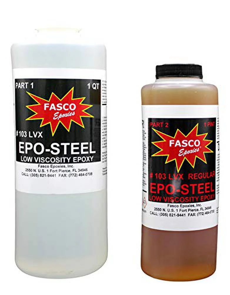 #103LVX 2:1 Marine Grade Epoxy for Fiberglass, Cloth, Wood, Boat Building and Repair (3 Pint Kit Medium Hardener)