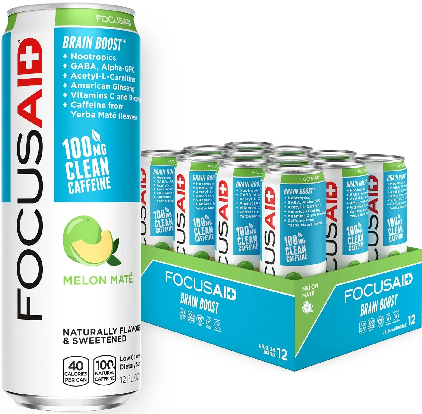 LIFEAID Energy Blend Contains Nootropics Natural Caffeine Focusaid 12 Fl Oz Pack of 12 144 Fl Oz