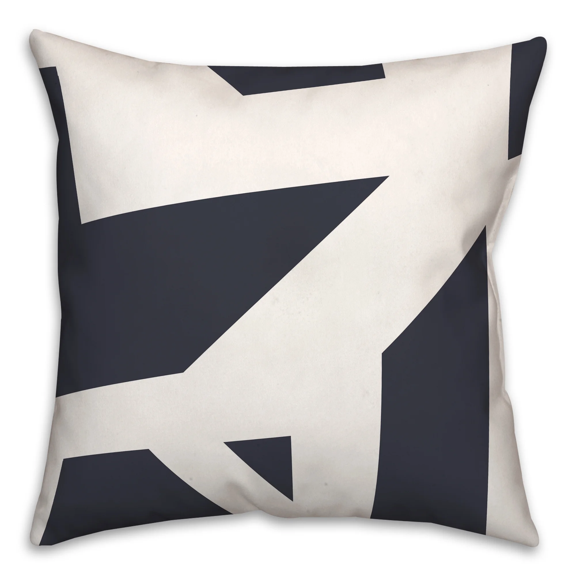 Creative Products Navy Geo Blocks 18 x 18 Indoor / Outdoor Pillow