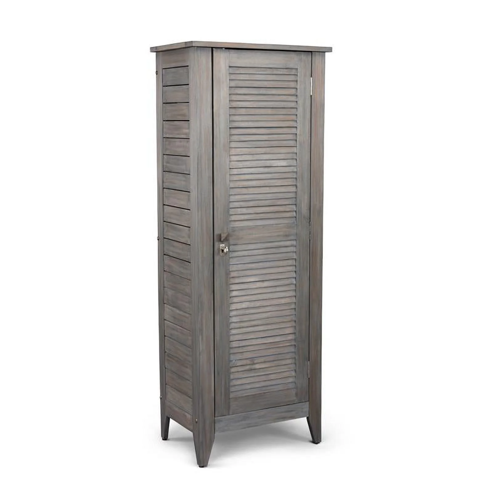 Pemberly Row Contemporary Wood Storage Cabinet in Gray Finish
