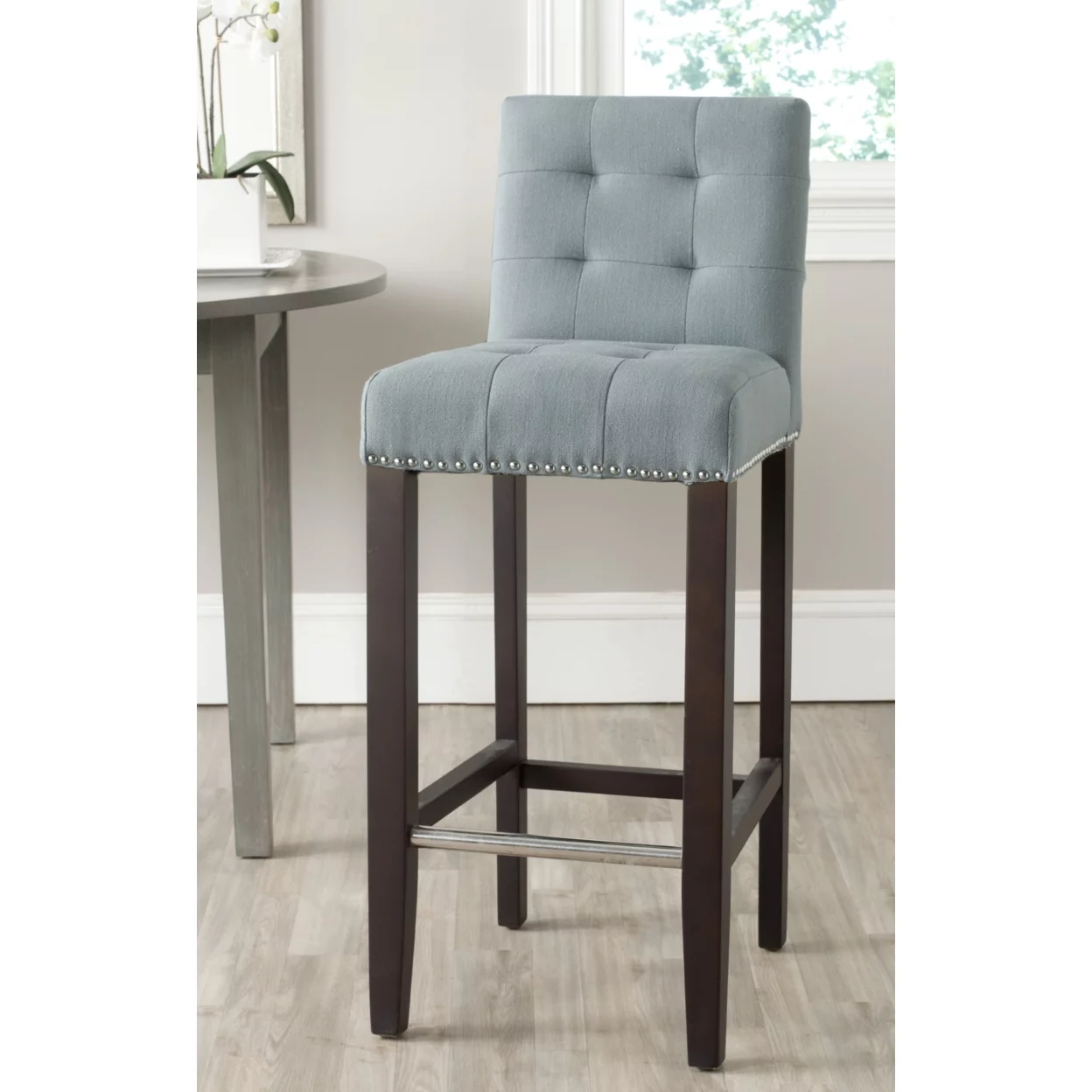 SAFAVIEH Thompson Bar Stool Sky Blue