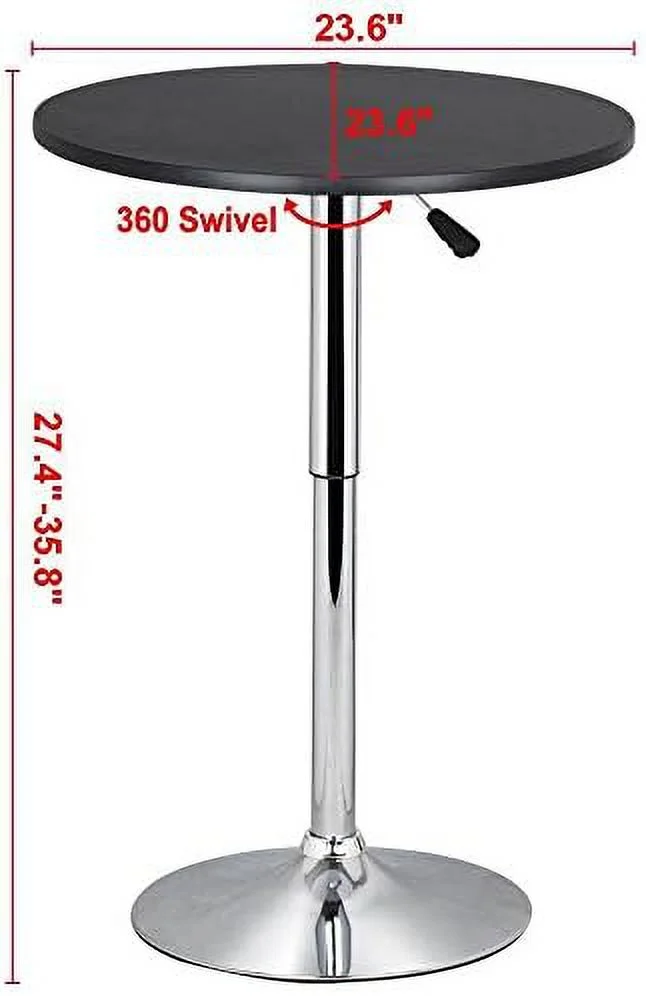 TQNJYGX Modern Round  Table Adjustable Bistro Pub Counter Swivel Cafe Tables