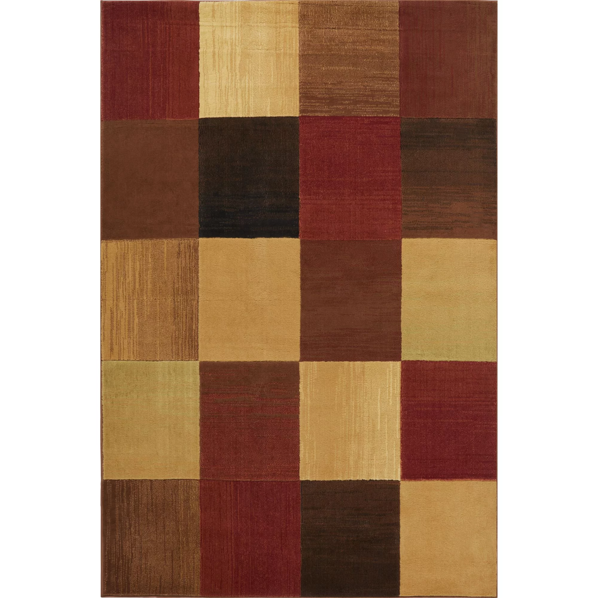 Home Dynamix Catalina Brookings Contemporary Color Block Area Rug, Brown/Beige, 3'3