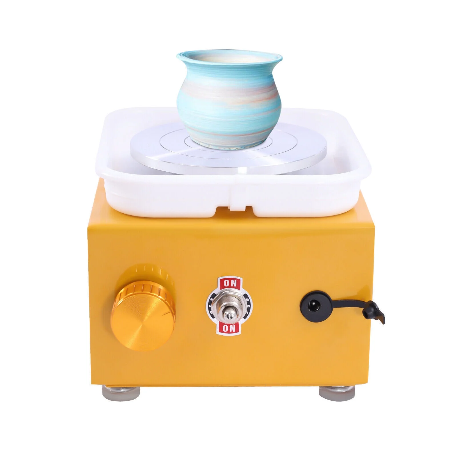10cm 24W Electric Pottery Wheel Machine Ceramic Work Clay Sculpting Art Craft 0-2000 RPM for School Ceramic Teaching, Pottery Bar, DIY Shop