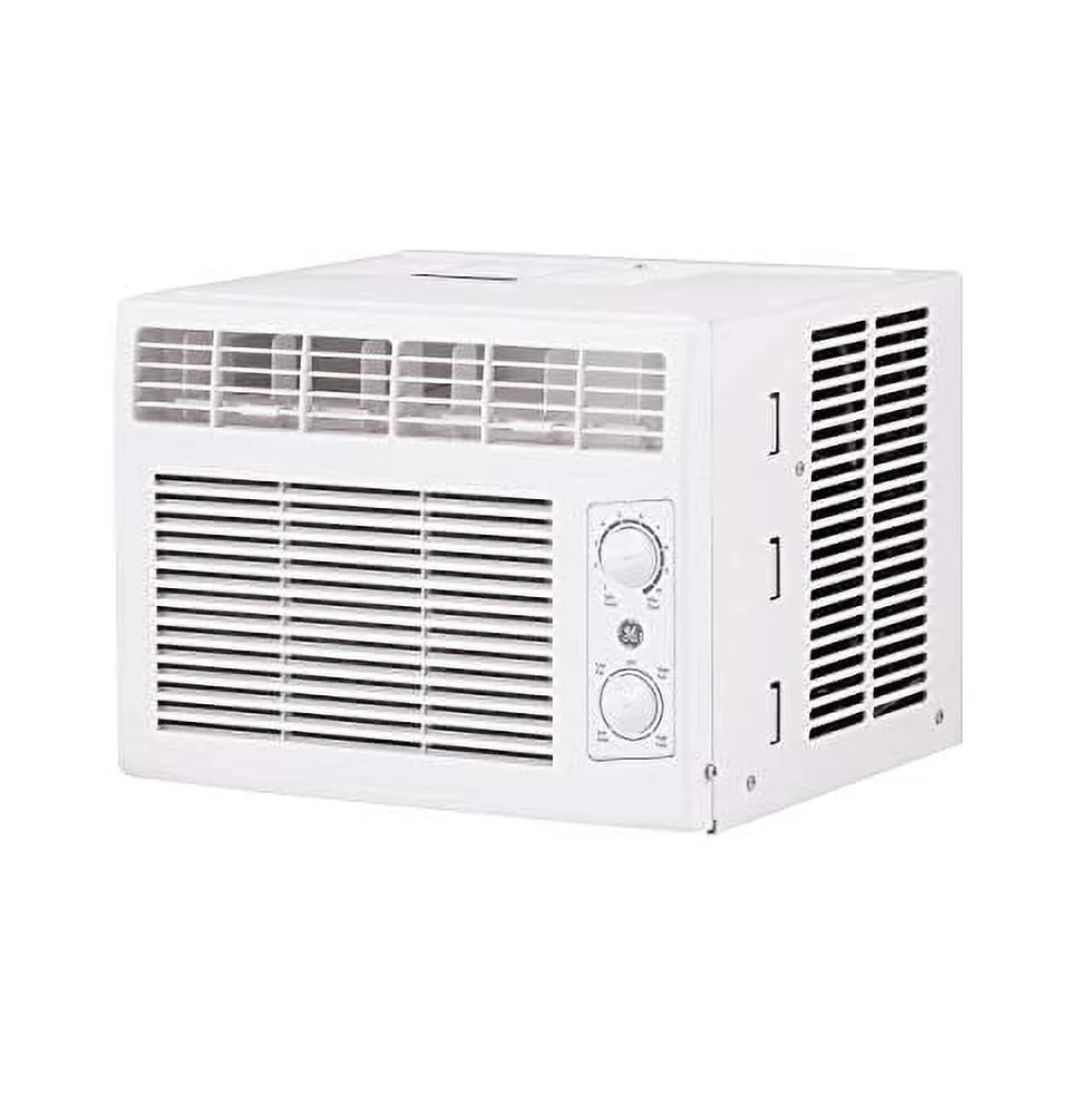 GE 5,000 BTU Mechanical Window Air Conditioner, Cools up to 150 sq. Ft, Easy Install Kit Included, 5000 115V, White