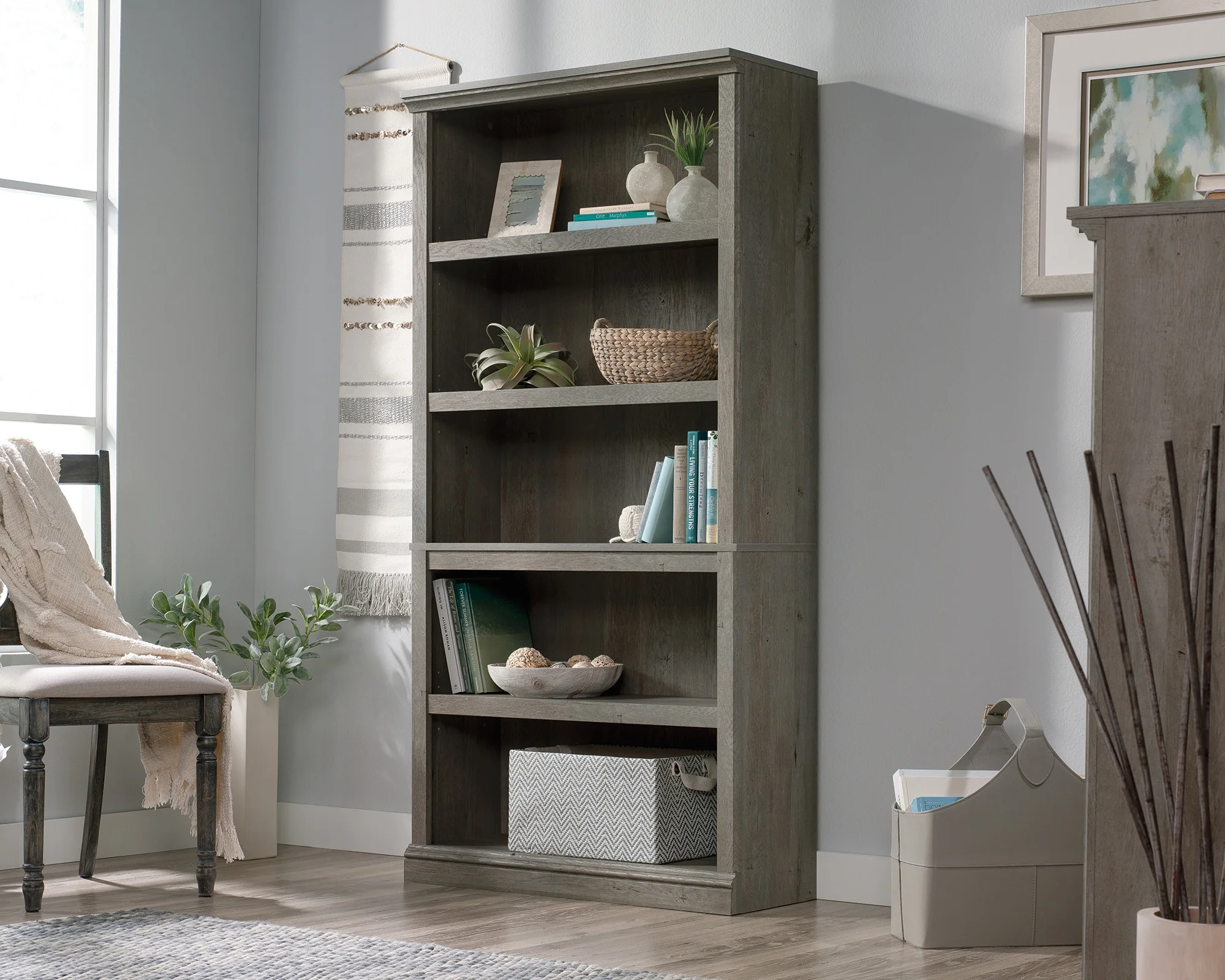 Sauder Select 5-Shelf Bookcase Mystic Oak