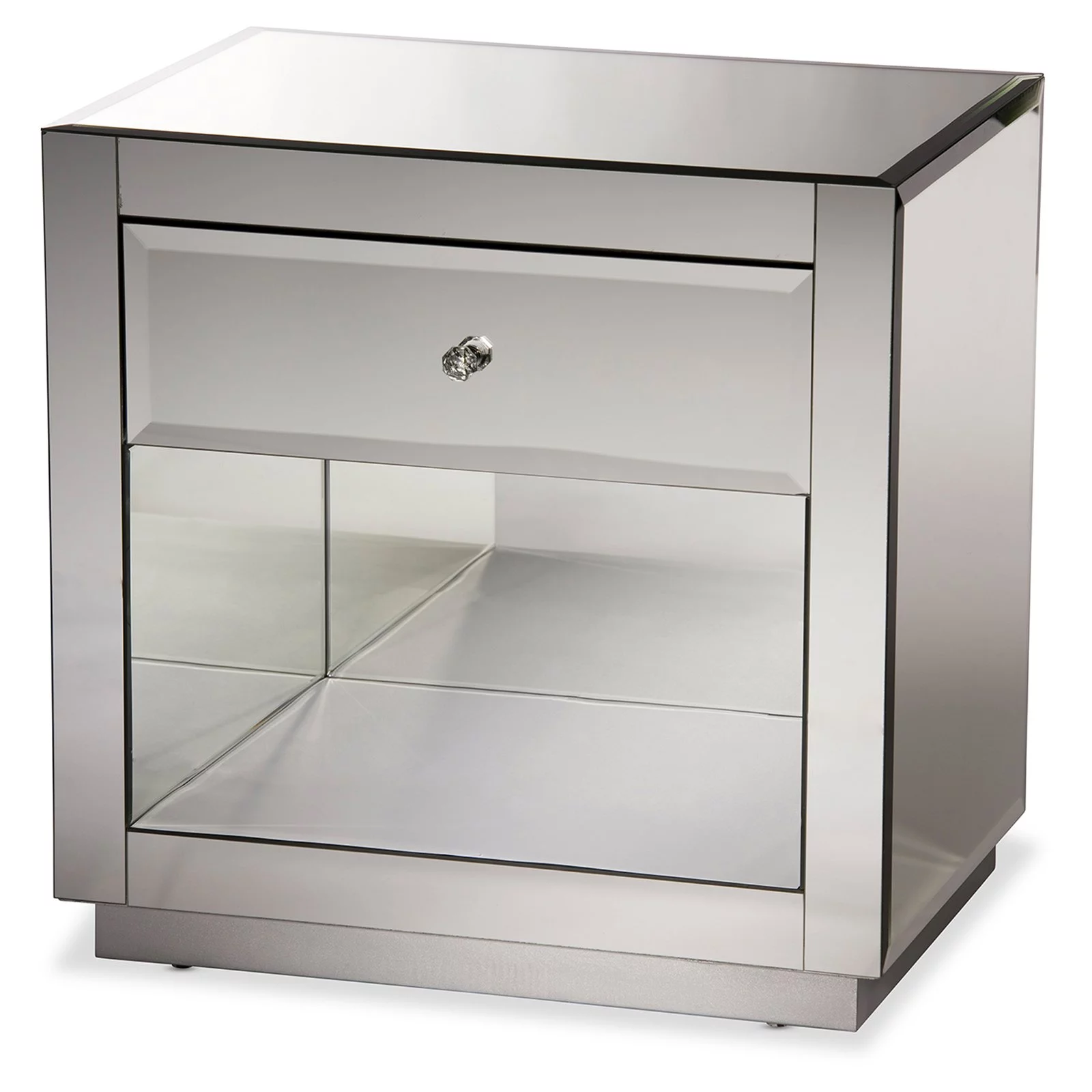 Baxton Studio Rochadh 1-drawer and 1-shelf End Table and End Table