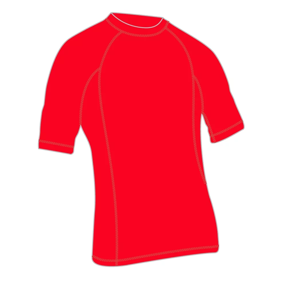 Adoretex Men's Rashguard UPF 50+ Swimwear Swim Shirt (RS004M) - Red - Small