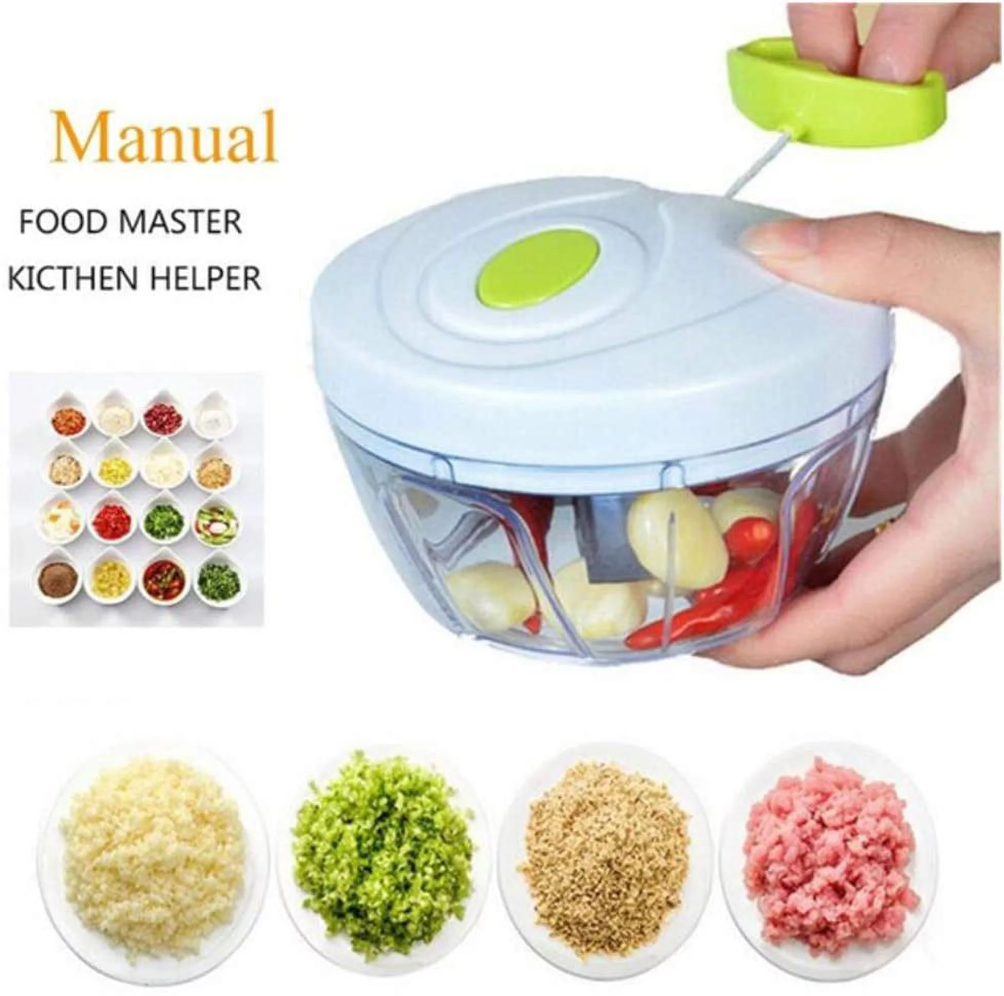 COUTEXYI Multi-function Hand Held Vegetable Shredder Slicer Cutter Powerful Manual Pulling Food Chopper