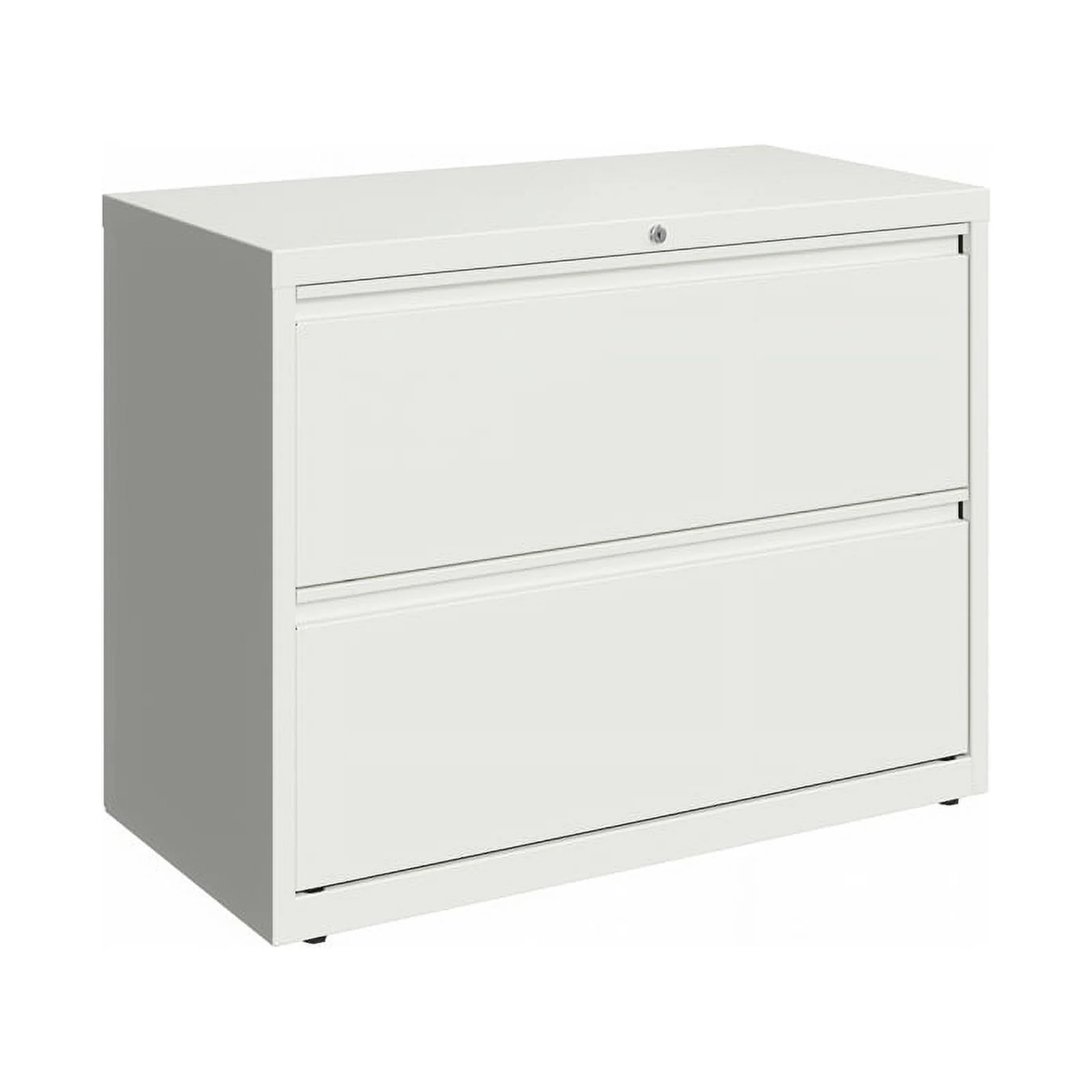 Pemberly Row 2-Drawer Metal Lateral File Cabinet w/ Interlock System in White