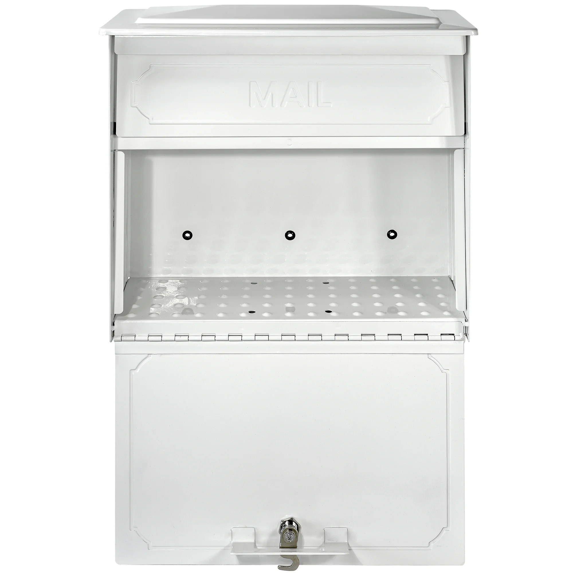 Mail Boss Townhouse Locking Security Mailbox, Alpine White