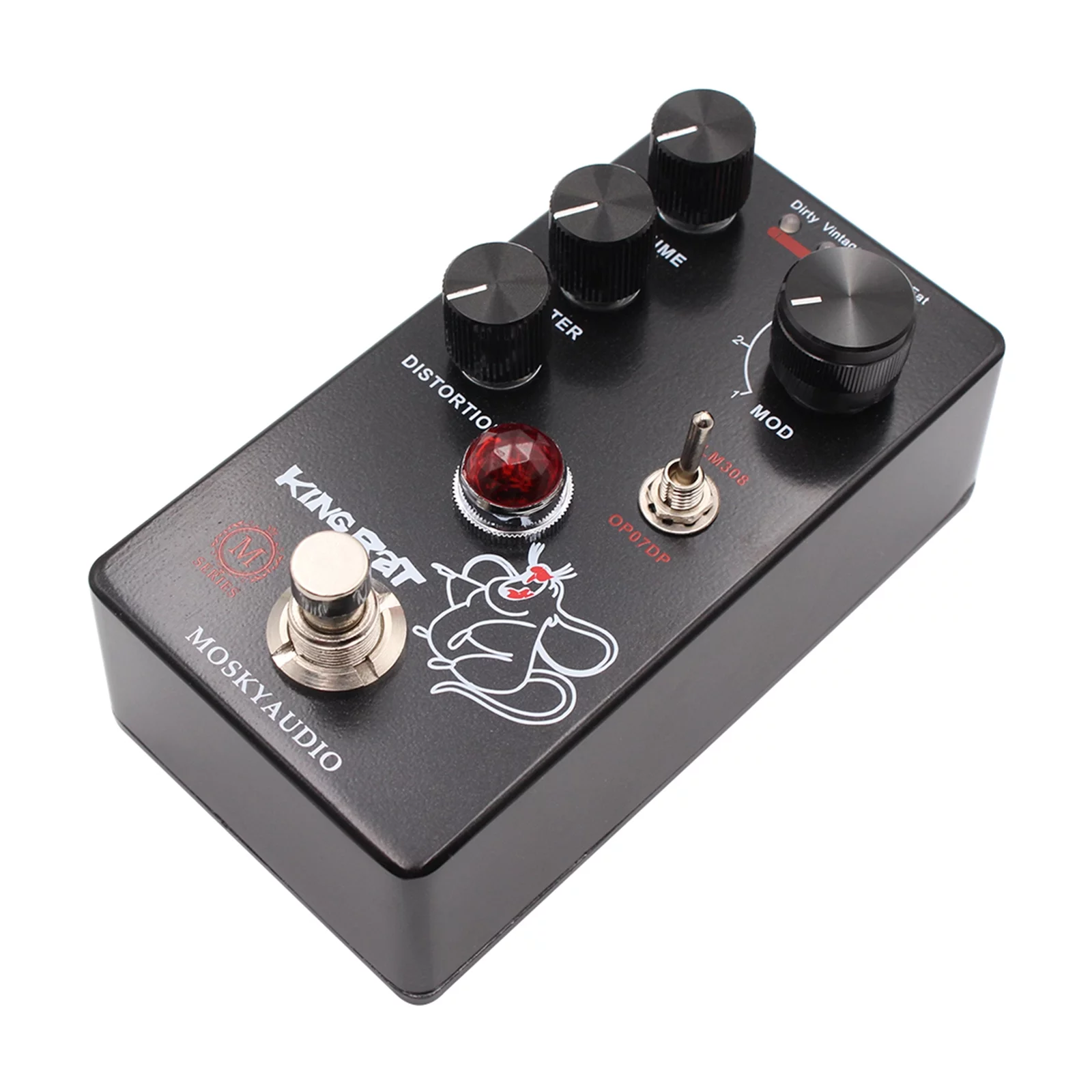 MOSKYAudio Fuzz Distortion Guitar Effect Pedal - KING RAT, Compact Portable Digital Effector with Distortion Controls