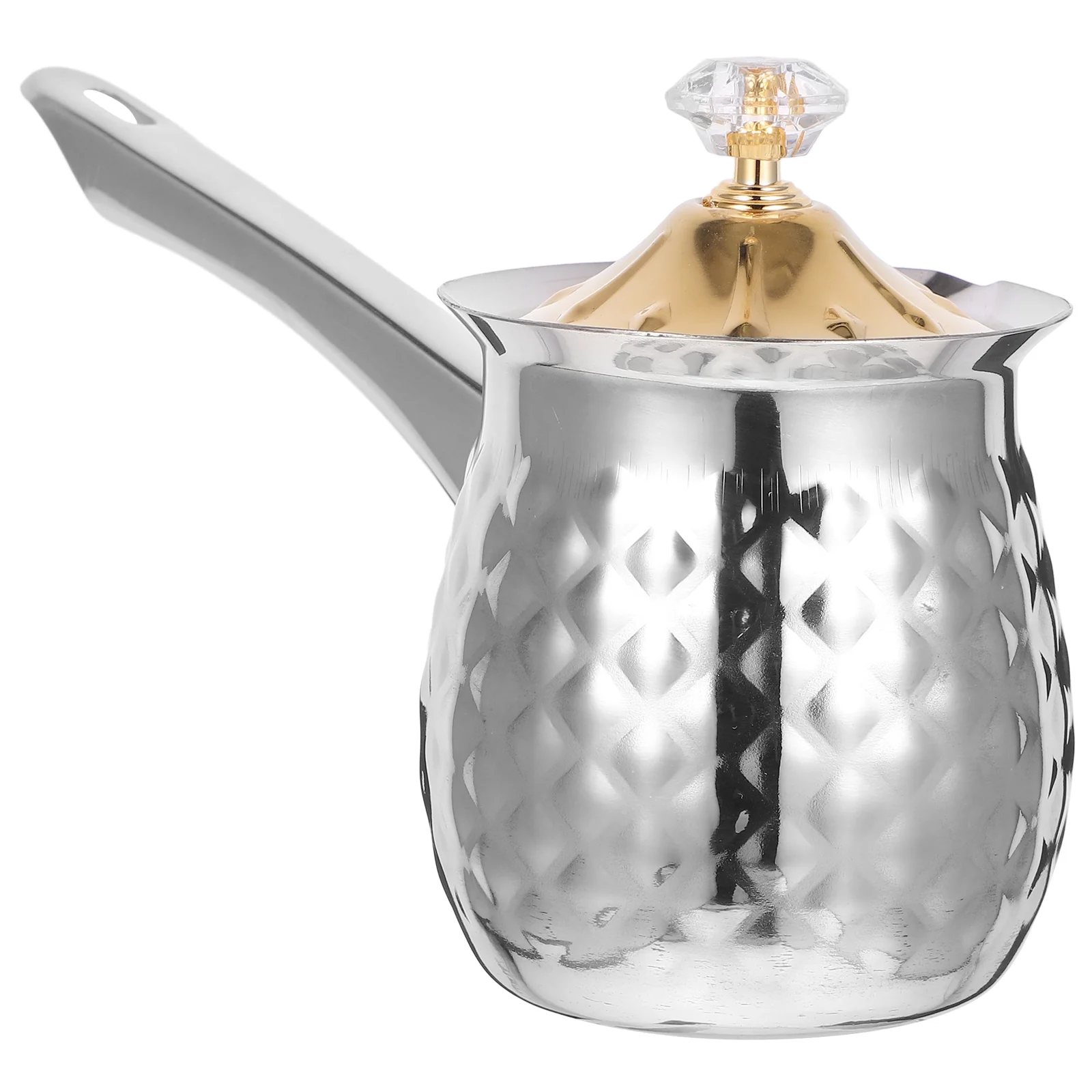 Qumonin Turkish Coffee Pot Warmer Stainless Steel 400ml with Spout
