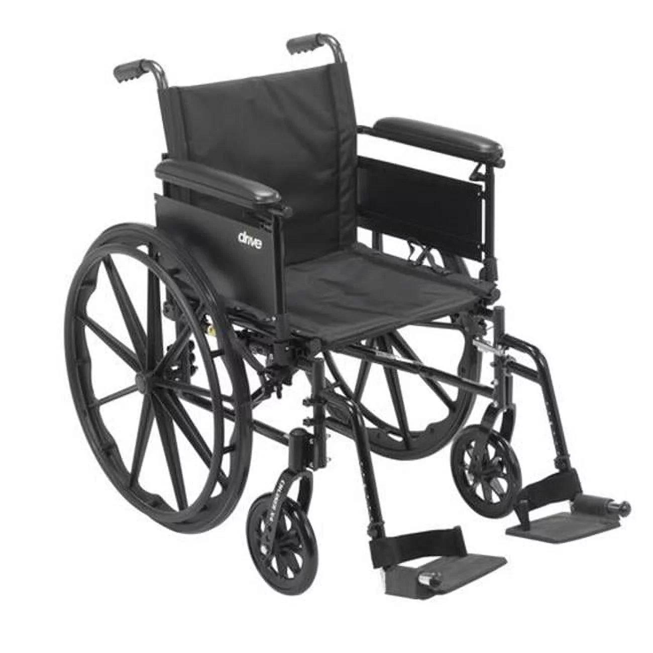 16 in. Seat Cruiser X4 Lightweight Dual Axle Wheelchair with Adjustable Detachable Full Arms & Swing Away Footrests
