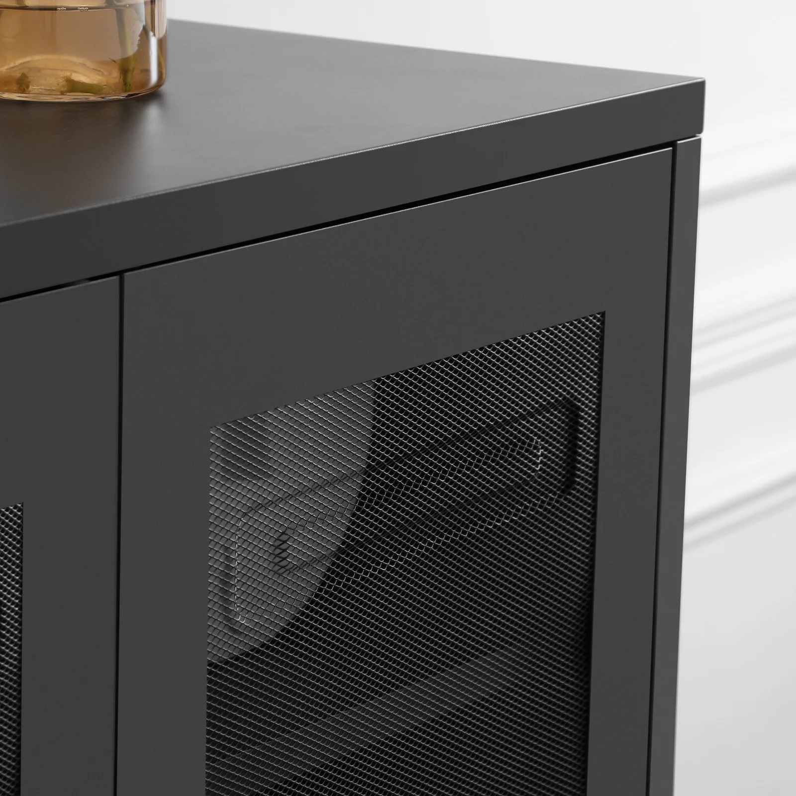 SONGMICS Metal Storage Cabinet, Black