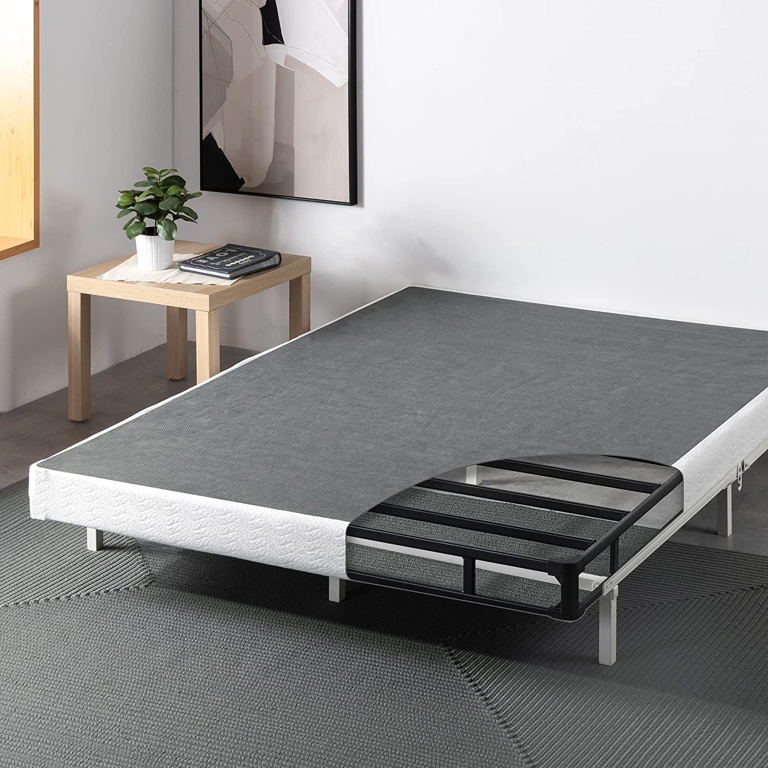 OUWI 5 Inch Metal Smart Box Spring with Quick Assembly / Mattress Foundation / Strong Metal Frame / Easy Assembly, Full