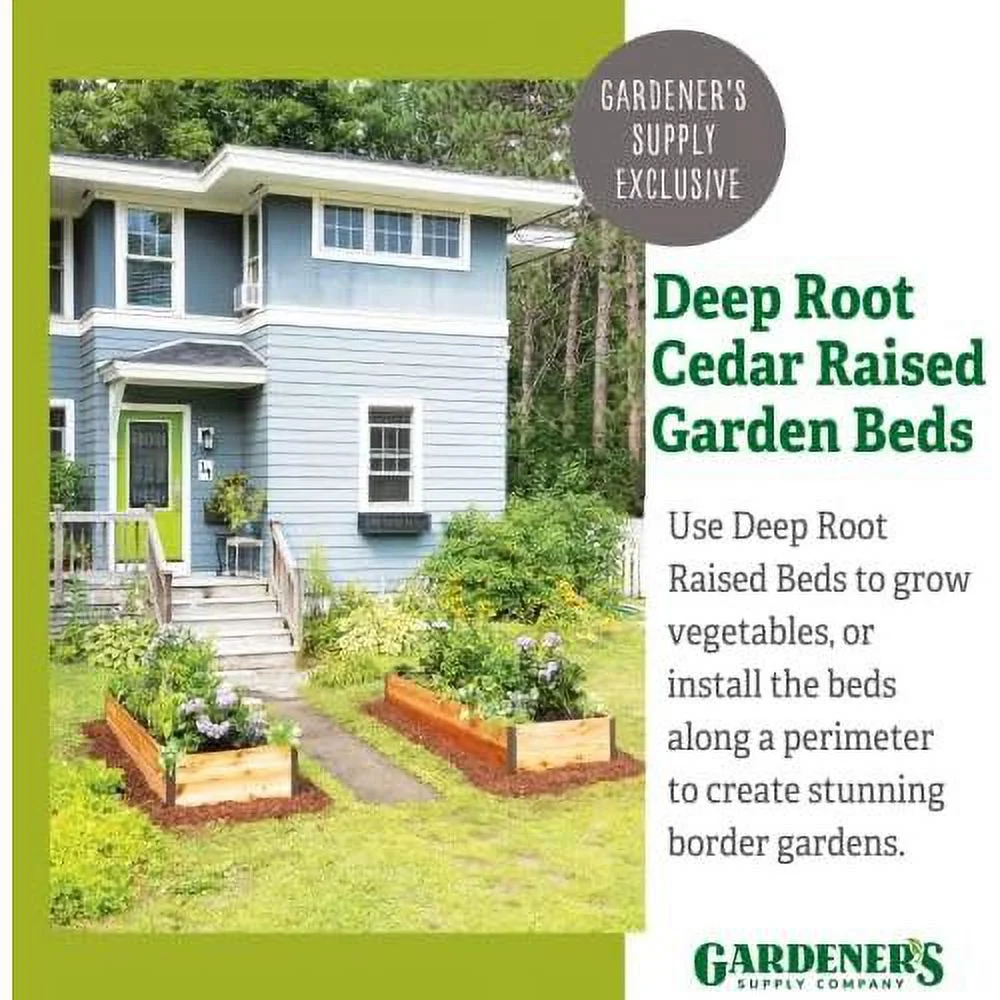 Raised Garden Bed | Outdoor Cedar Planter Box W/Extra Deep Height For Rooted Plants, Herbs Flowerbed & Vegetable Garden Wooden Box | 2' W X 4' L X 14
