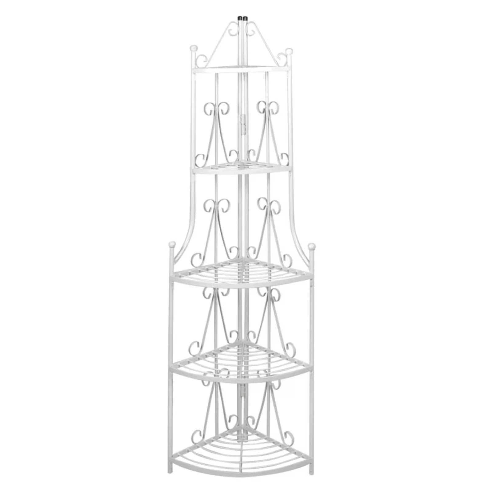ikayaa Corner Plant Rack White 14.2